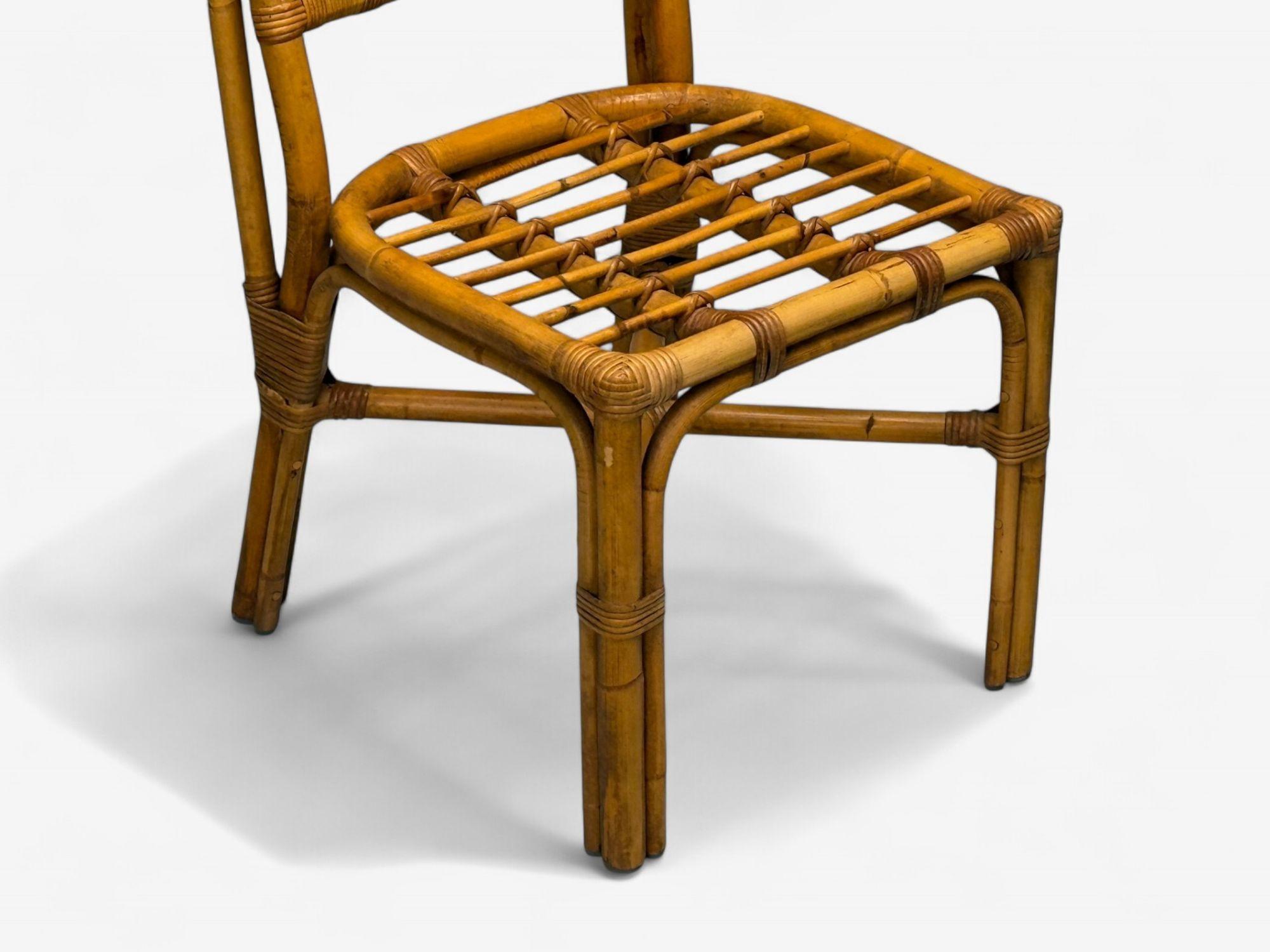 Bielecky Brothers, Modern, Six Dining Chairs, Rattan, Cane, USA, 21st C. For Sale 3