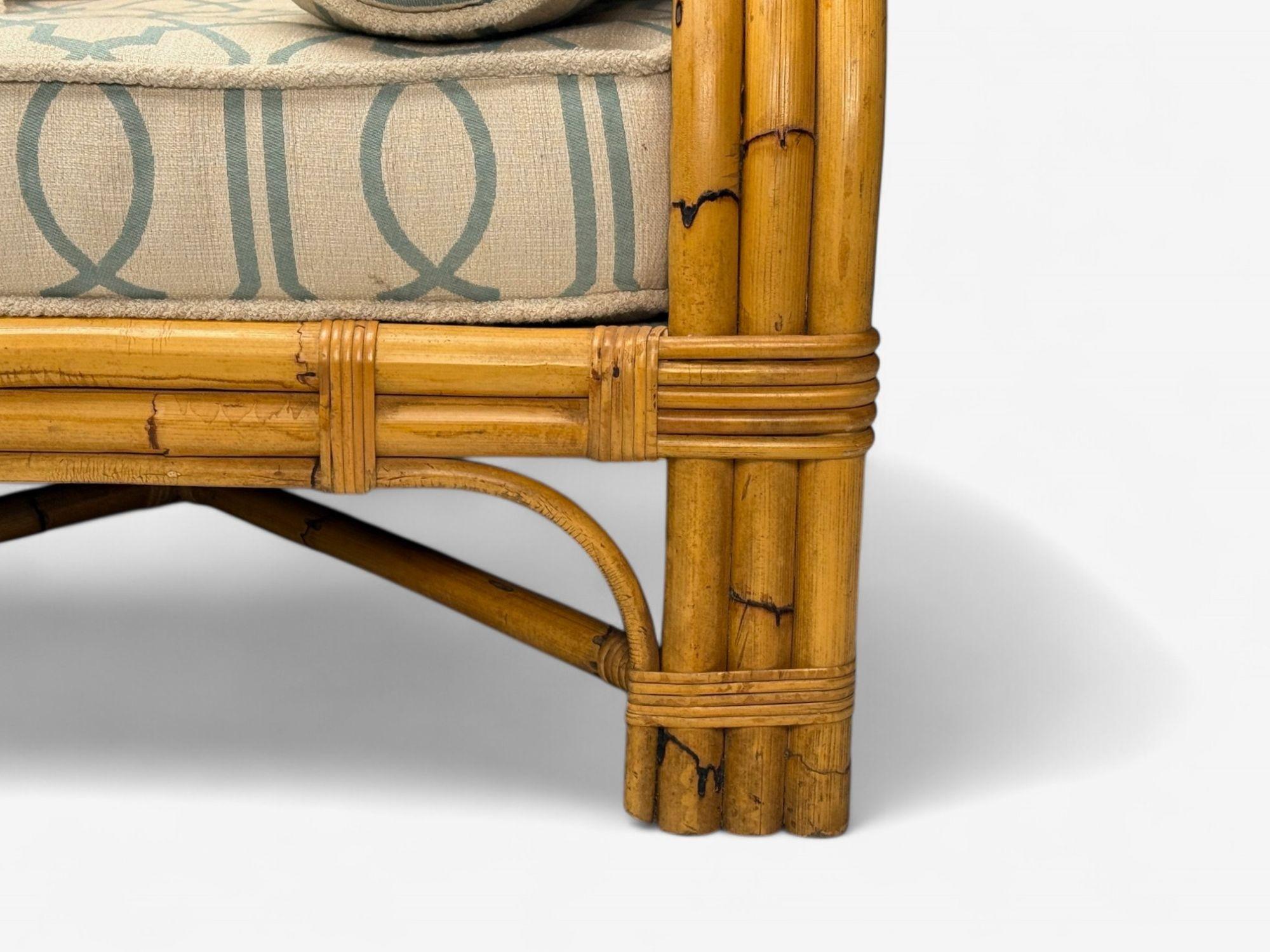 Bielecky Brothers, Canapé Deux Seater moderne, Settee, Cane, Bamboo, États-Unis, 21e siècle en vente 2