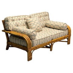 Bielecky Brothers, Modern Two Seater Sofa, Settee, Cane, Bamboo, USA, 21st C.