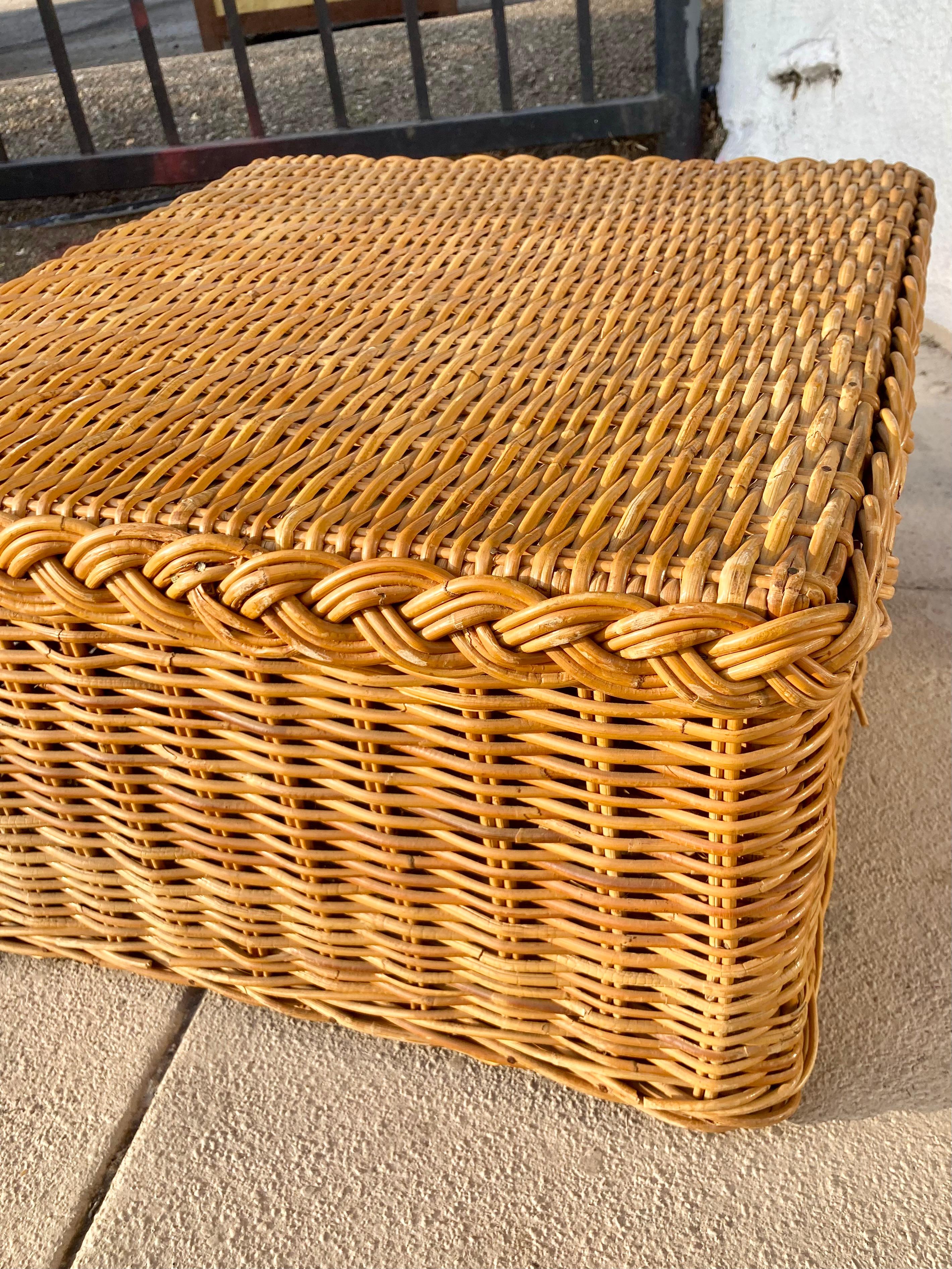 Bielecky Brothers Natural Rattan Ottoman 5