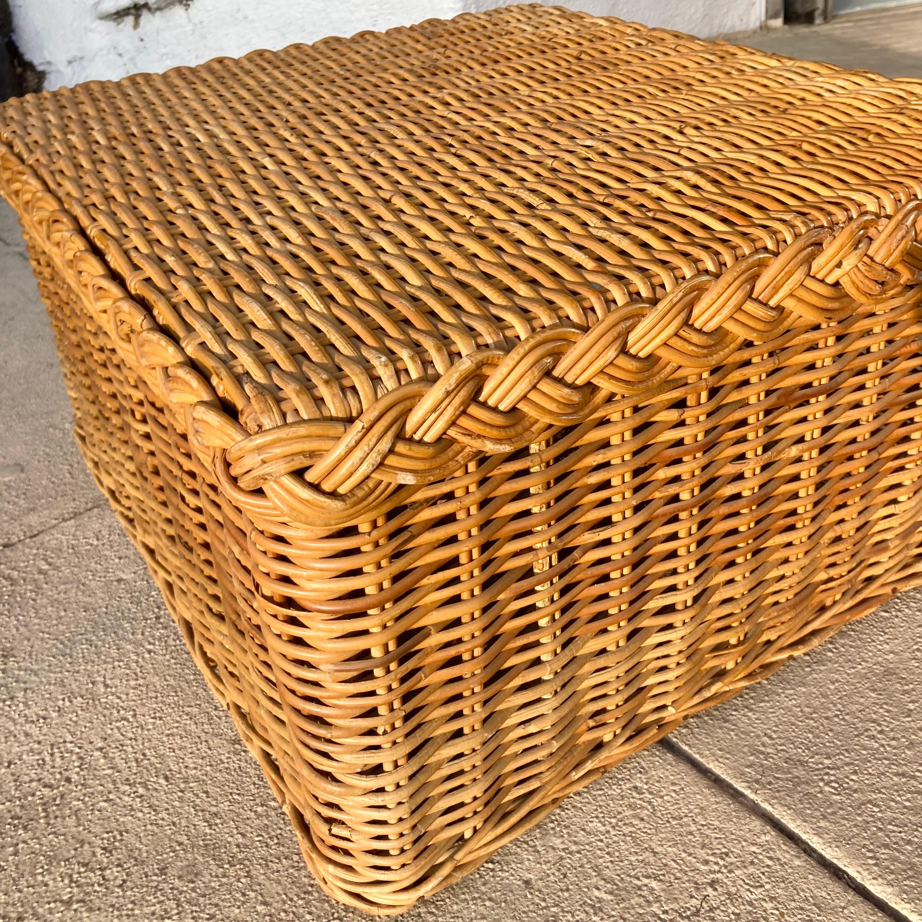 Bielecky Brothers Natural Rattan Ottoman 1