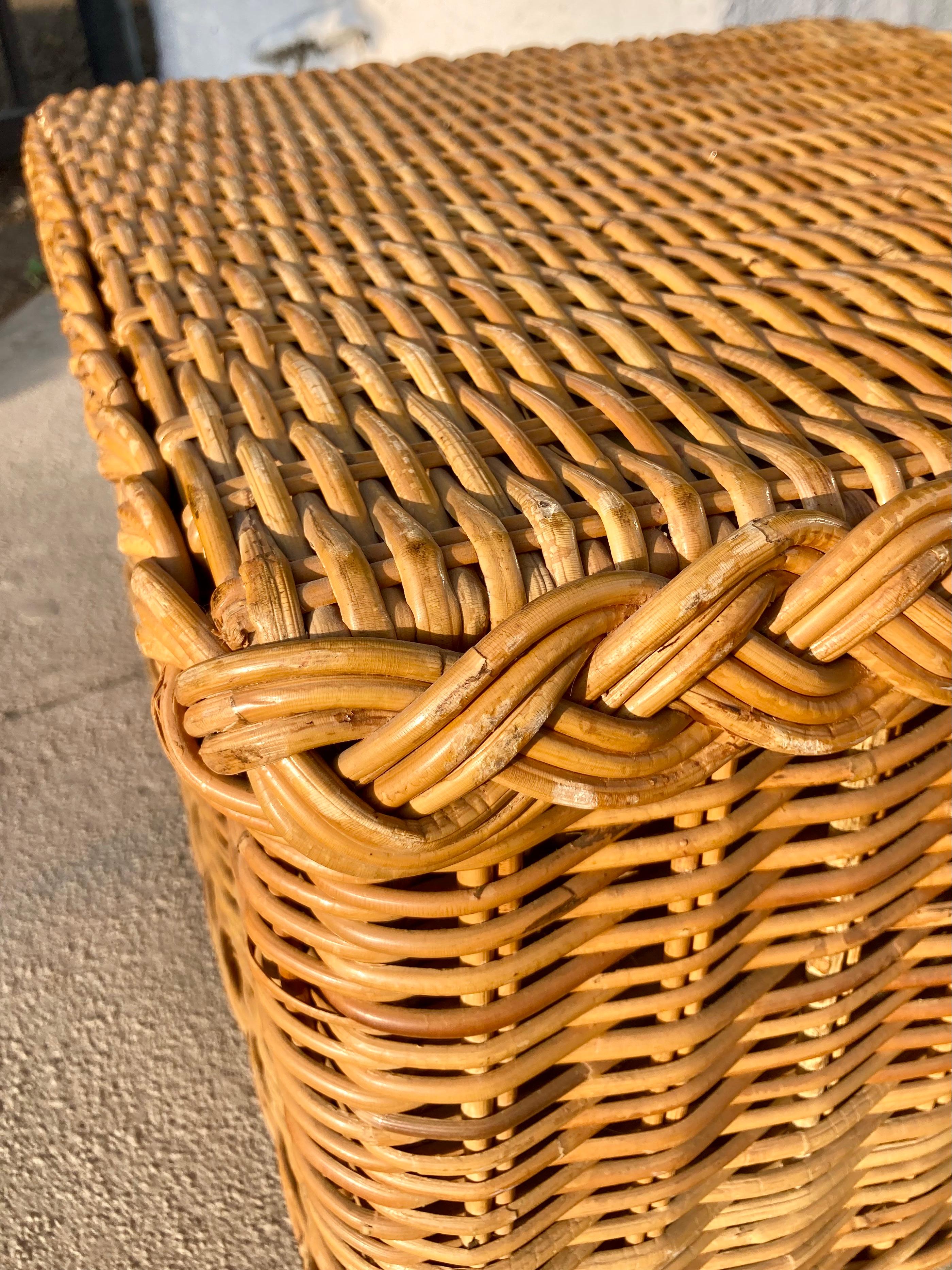 Bielecky Brothers Natural Rattan Ottoman 3