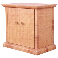 Bielecky Brothers Organic Modern Woven Rattan Bar Cabinet