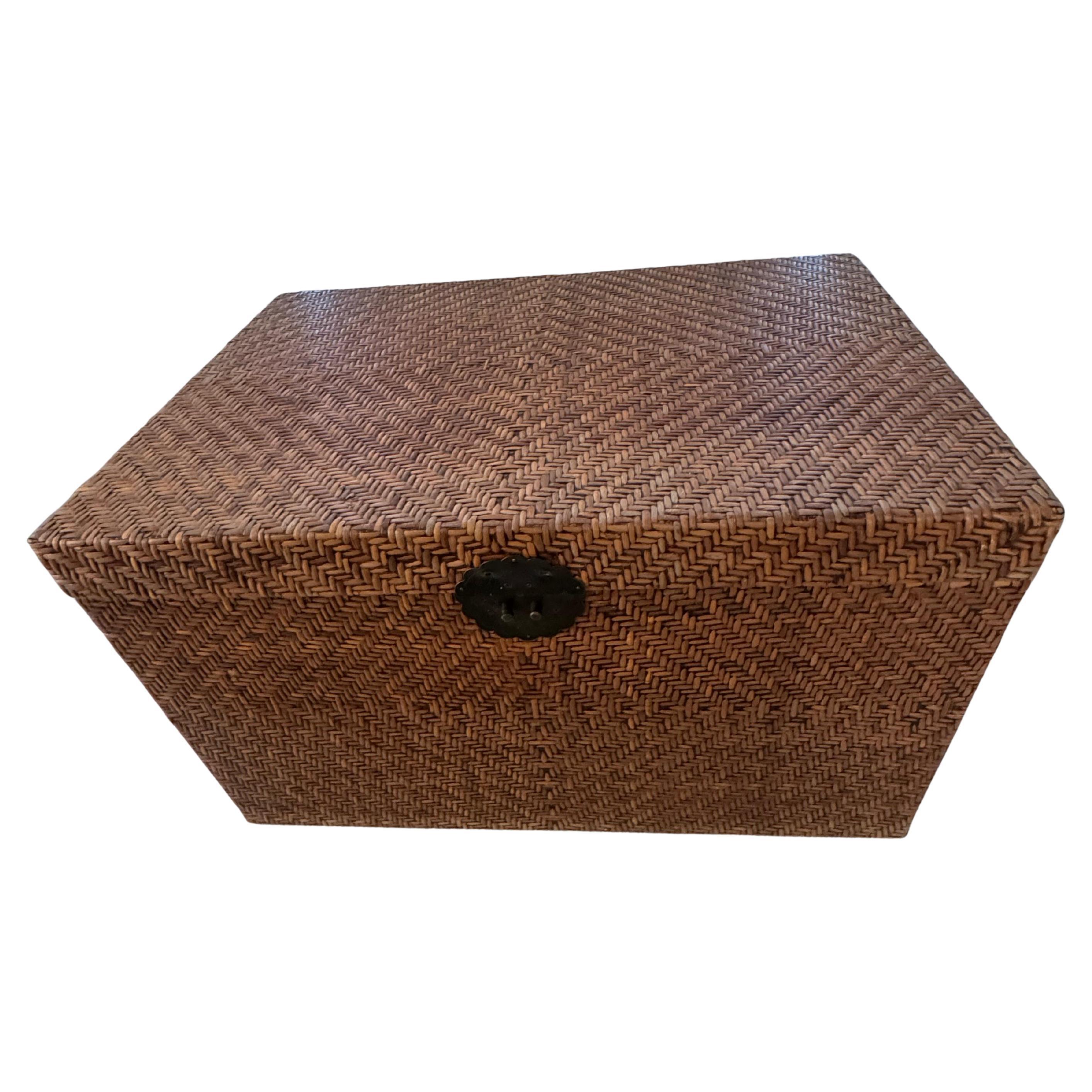 Bielecky Brothers Rattan Trunk Coffee Table in vendita