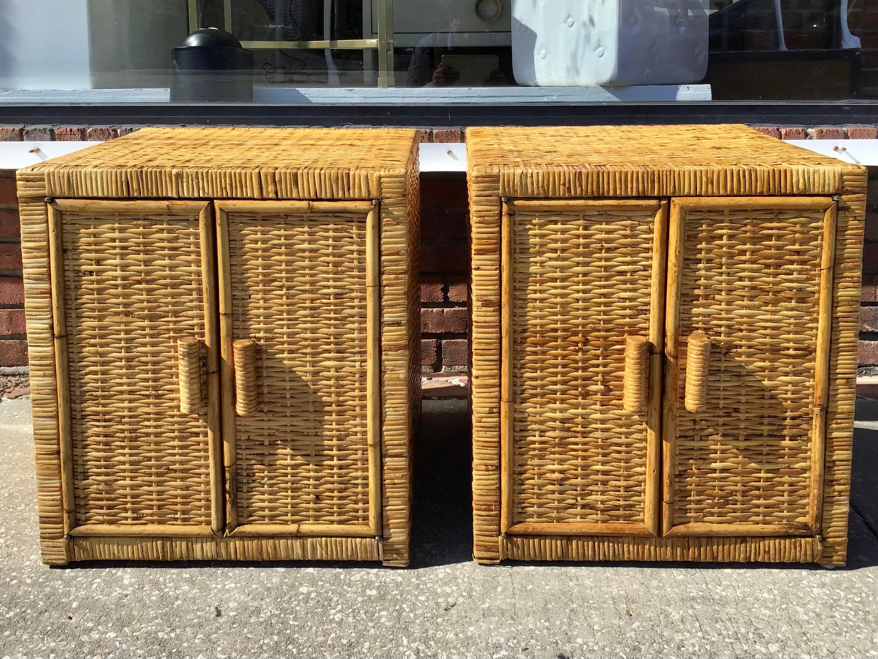 rattan wall cabinet