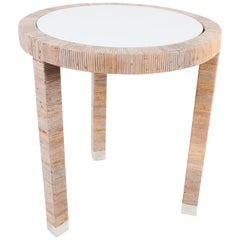 Bielecky Brothers Round Side Table with White Insert Top