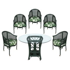 Bielecky Brothers Style Rattan Dining Table and Chairs Set