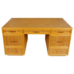 Bureau d'associé en rotin Bielecky