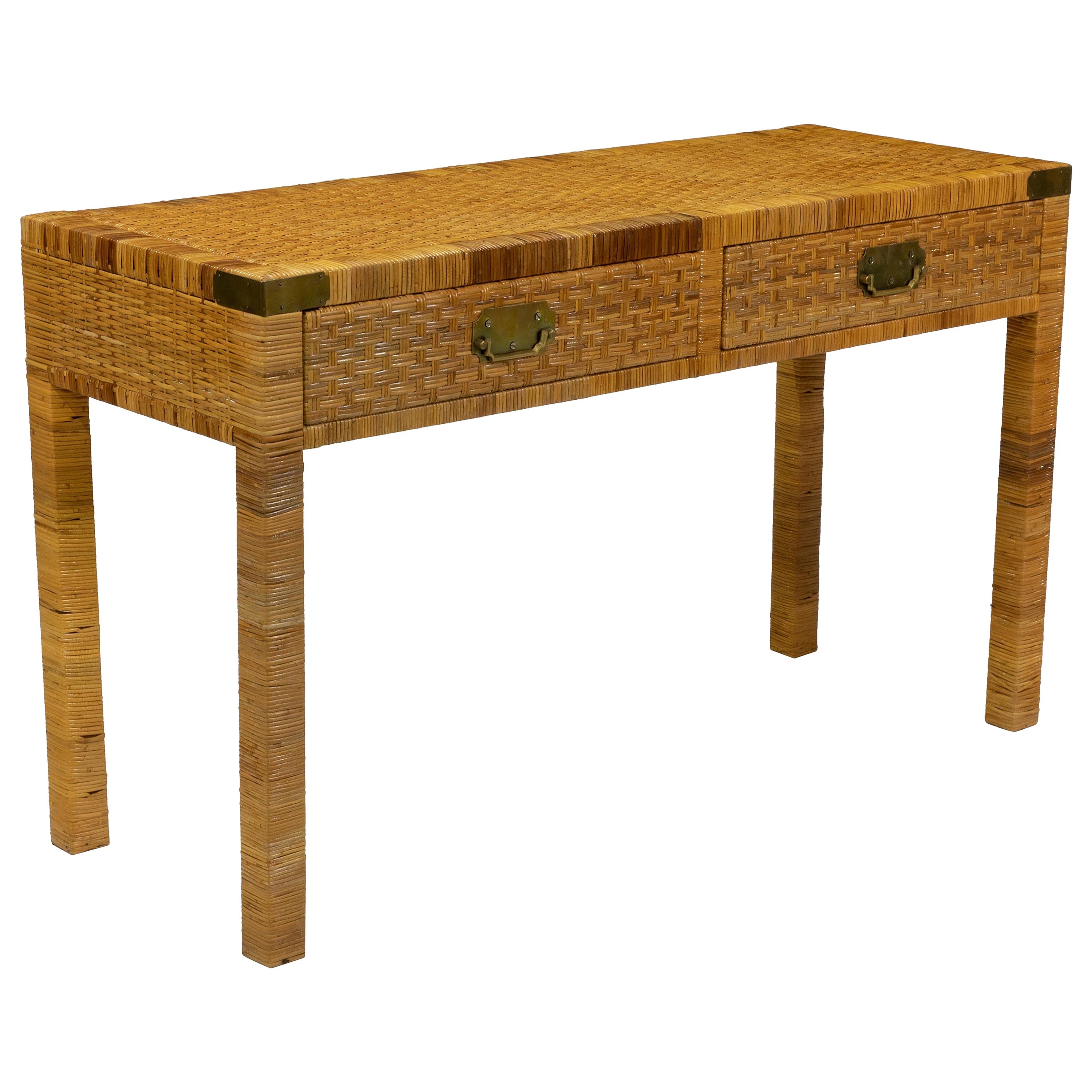 Bielecky Style Wicker Desk or Console