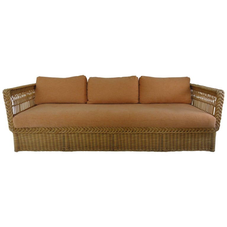 Bielecky Wicker Sofa at 1stDibs