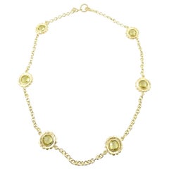 Bielka 18 Karat Yellow Gold Citrine Sunflower Necklace/Choker