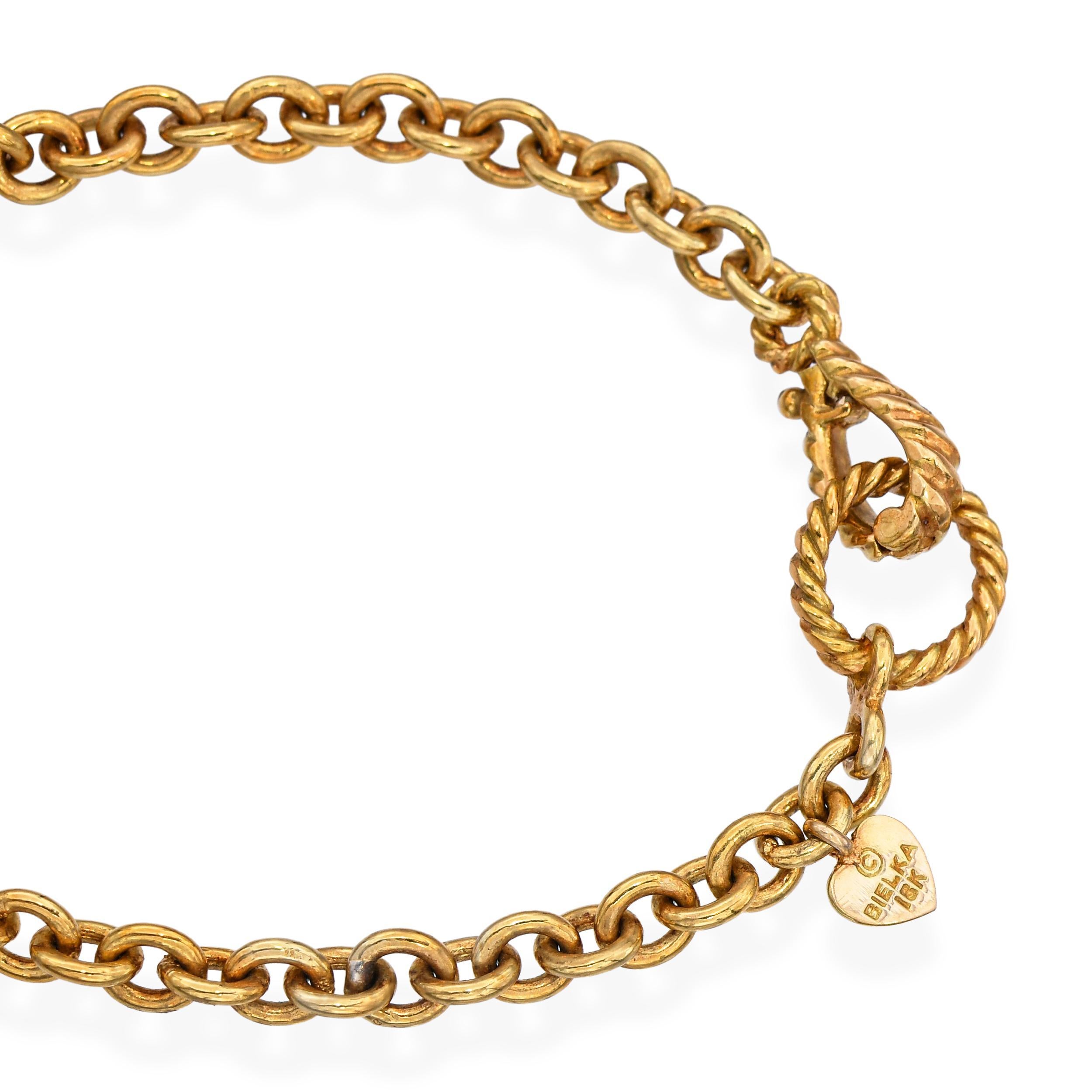 Bielka Collier tournesol en or jaune 18 carats et topaze bleue en vente 1