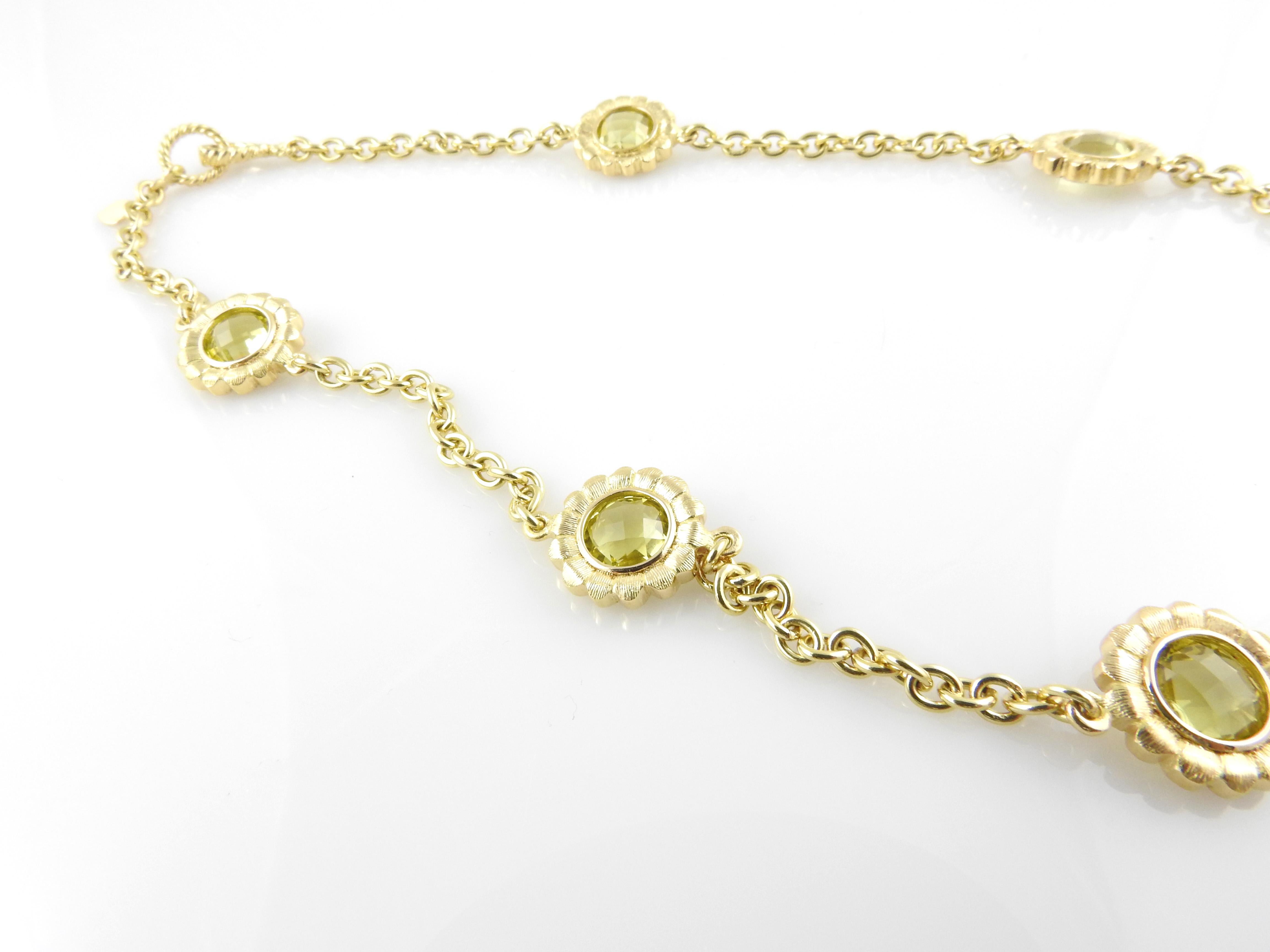 Women's Bielka 18 Karat Yellow Gold Citrine Sunflower Necklace/Choker