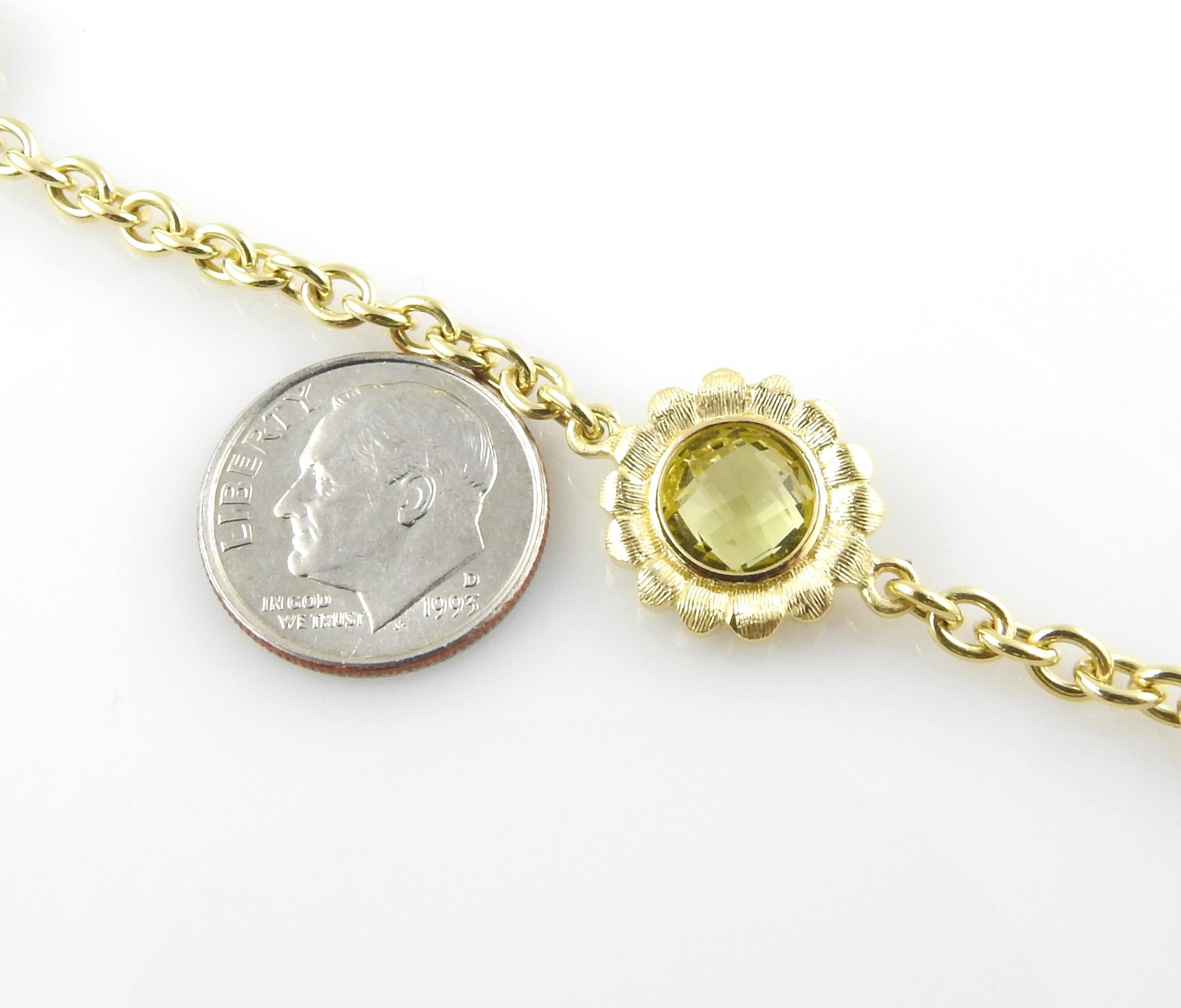 Bielka 18 Karat Yellow Gold Citrine Sunflower Necklace/Choker 3