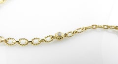 Bielka - Collier à chaîne tournesol en or jaune 18 carats avec diamants au mètre