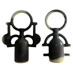 Bienvenida Diptych by Aniana Heras, Hand-Painted Ceramic Art