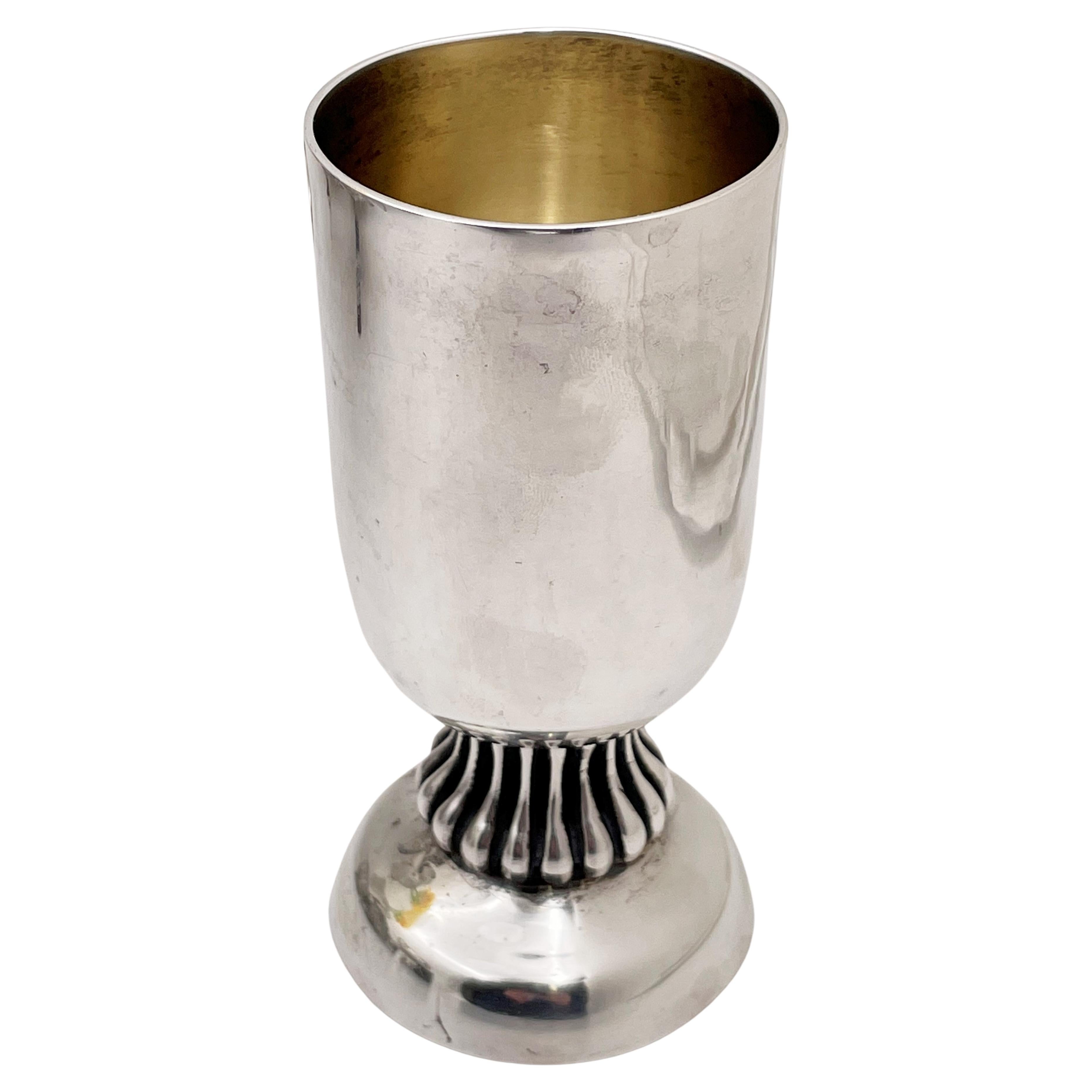Bier Israeli Sterling Silver Kiddush Cup Judaica For Sale at 1stDibs
