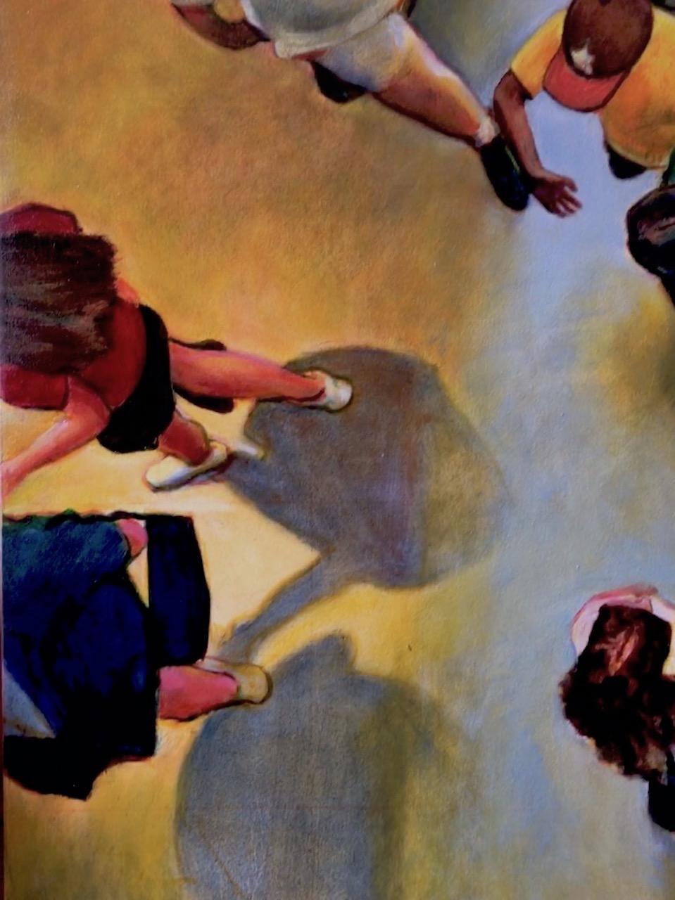 
L'uso del colore e del movimento implicito di Biff Elrod nella mostra Movement into Light from The Ceiling Paintings ha offerto un'esperienza visiva della vita contemporanea.

Ceiling Painting è una vista dal balcone del secondo piano del