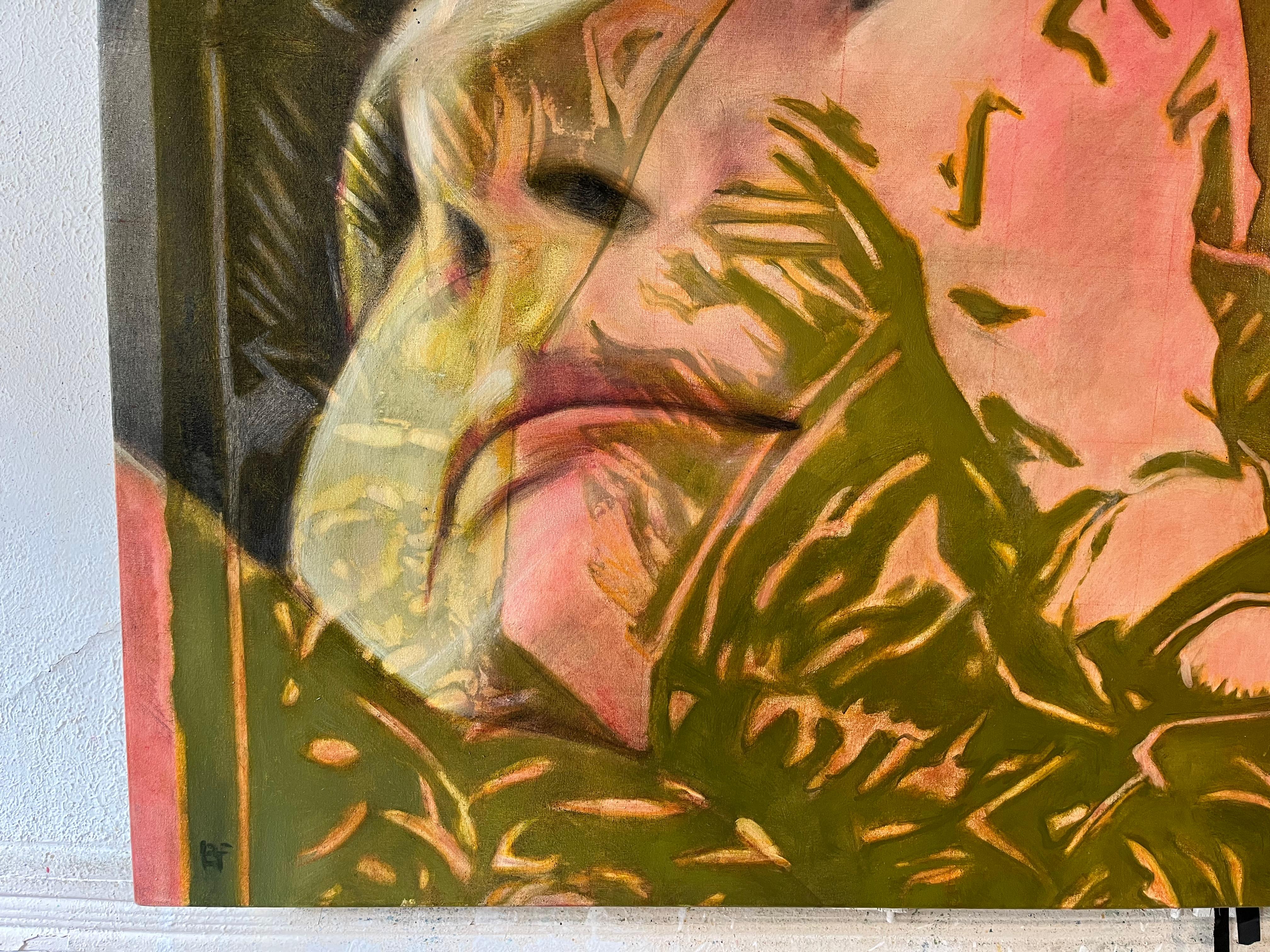 Sguardo laterale - Figurative Painting Marrone di Biff Elrod