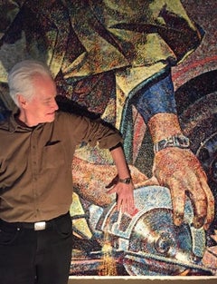 Skids Sometimes You Hit a Nail, Oil on Canvas, Pop Art, Signed, 1980s