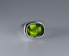 Big 14 carats Peridot Silver "BONBON" Ring - Binliang Alexander Peng