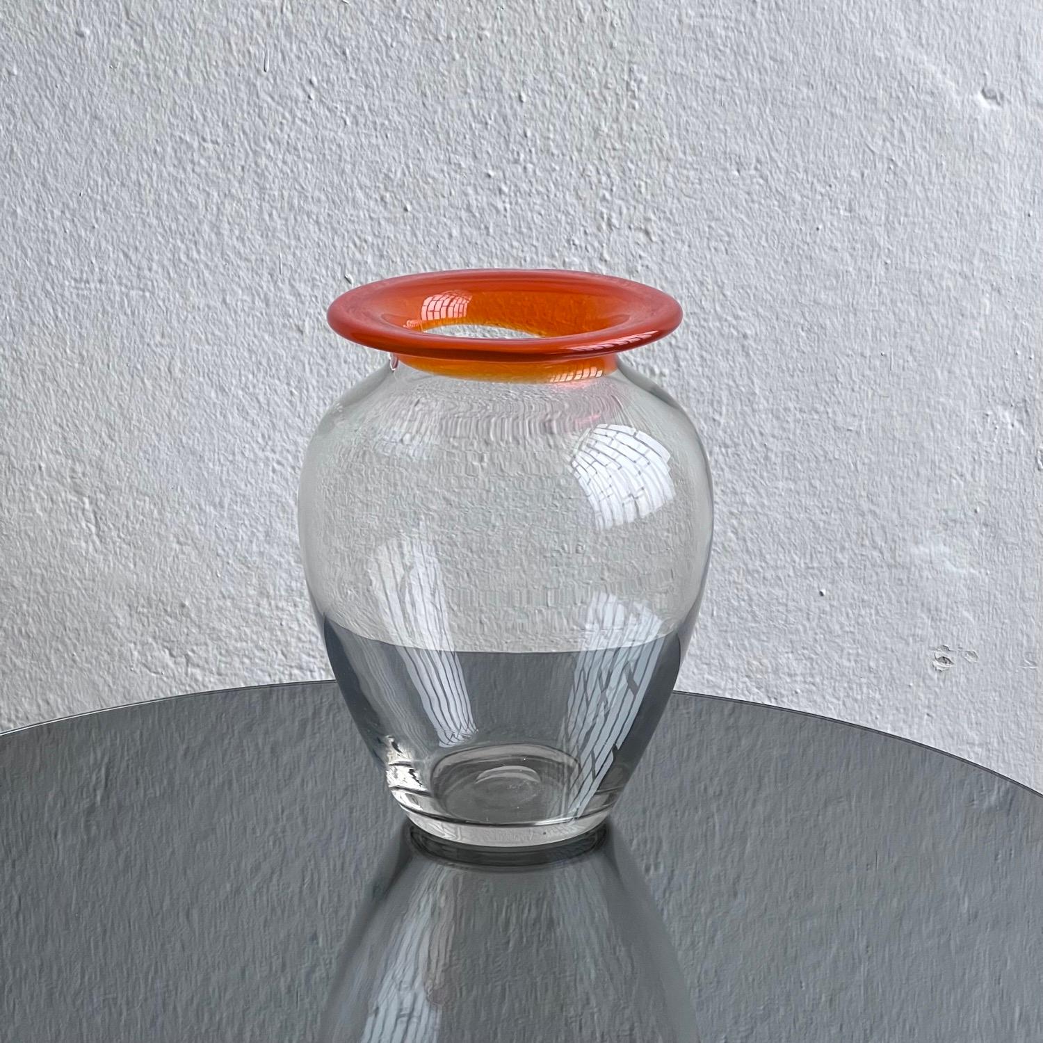 Hand blown like the most famous glass vases in the world, those from Murano, this French piece created by VA Verres is just as fascinating, and is likewise certified 