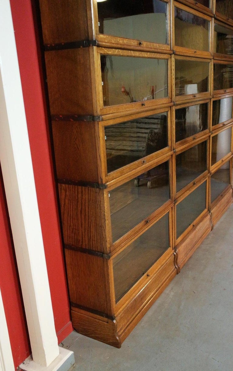 Big 19th Century Oak Globe Wernicke Bookcase at 1stDibs