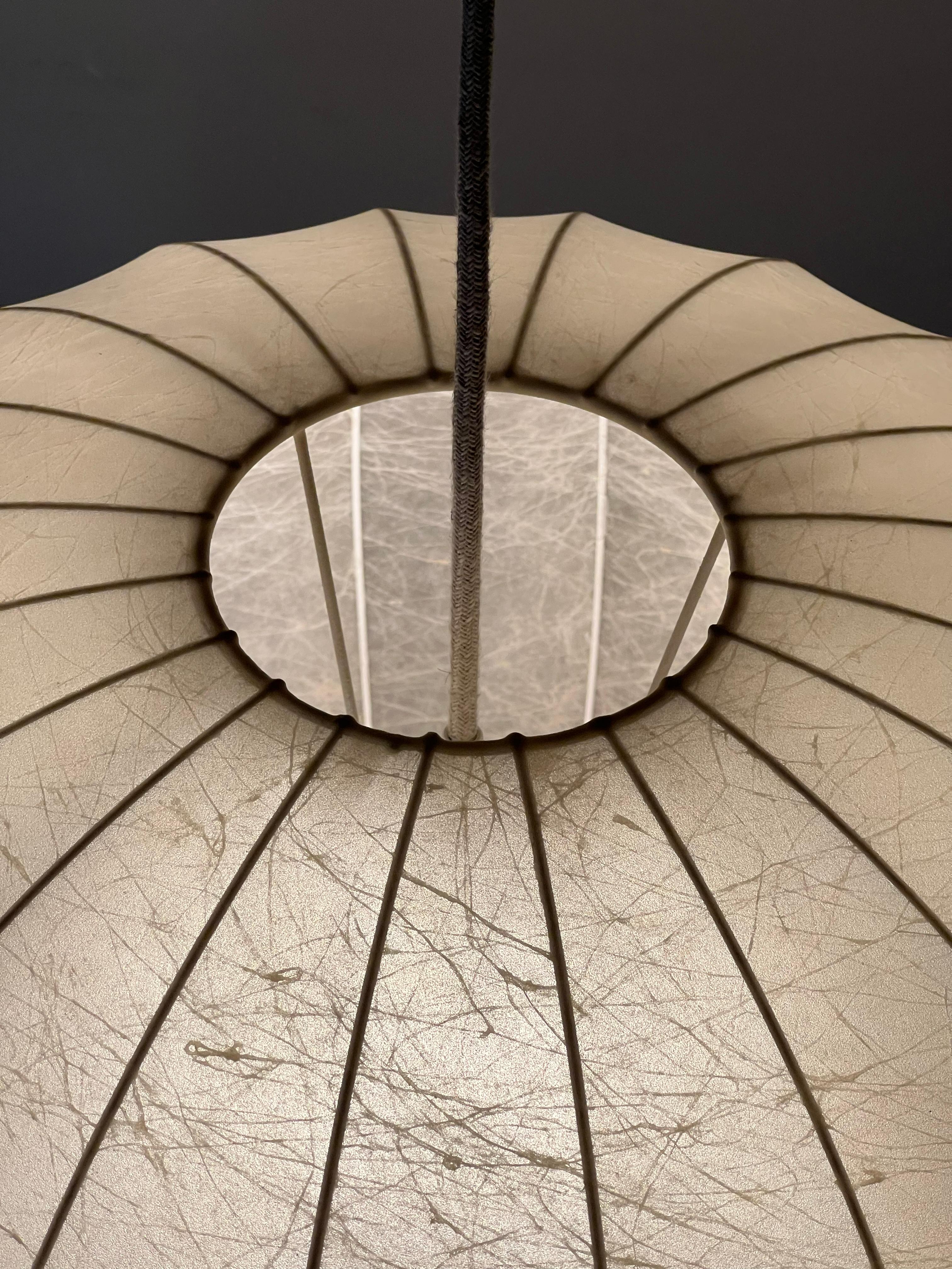  Big 23 inches Cocoon ceiling lamp by Goldkant Leuchten, Germany, 1960s In Good Condition In Milano, IT