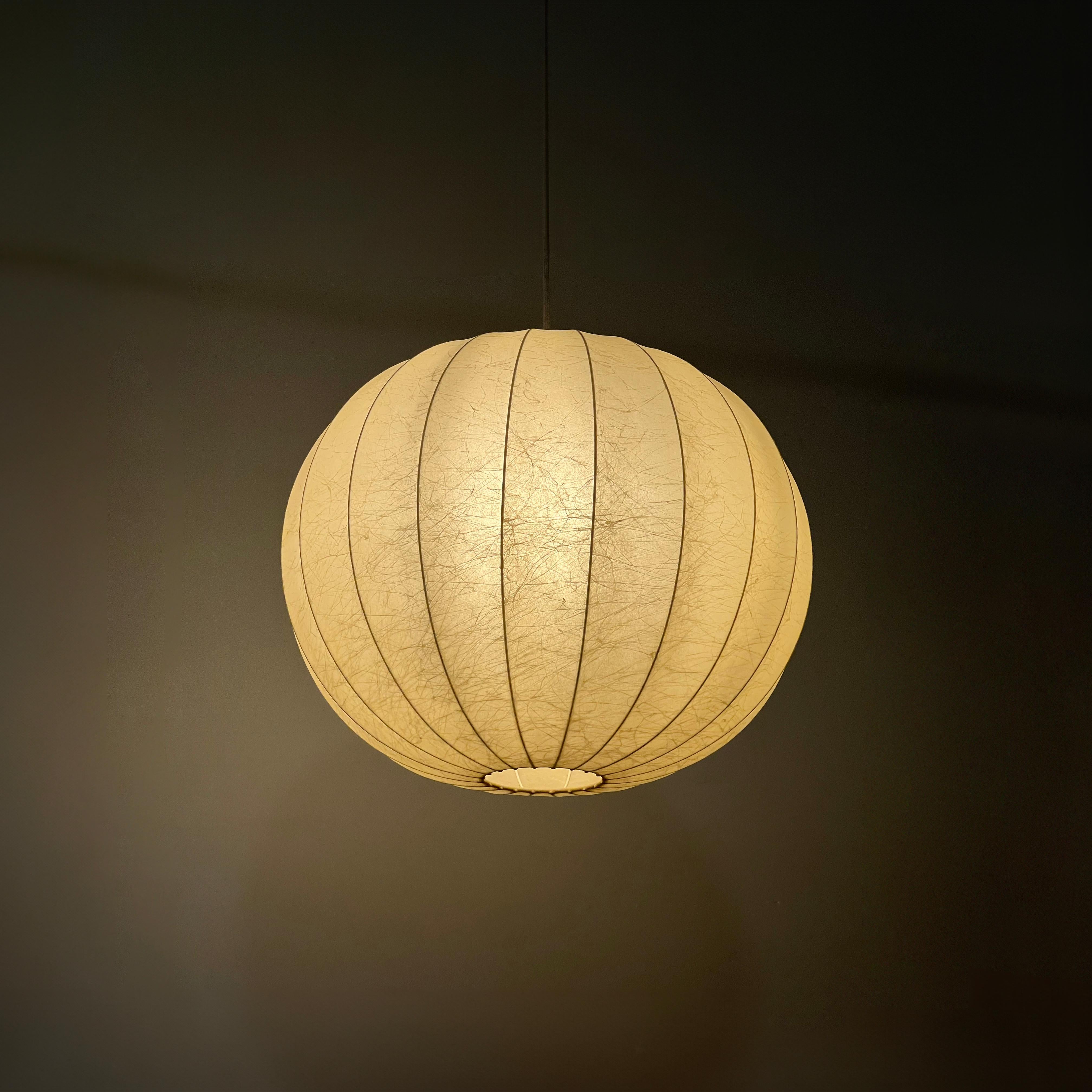 Mid-20th Century  Big 23 inches Cocoon ceiling lamp by Goldkant Leuchten, Germany, 1960s
