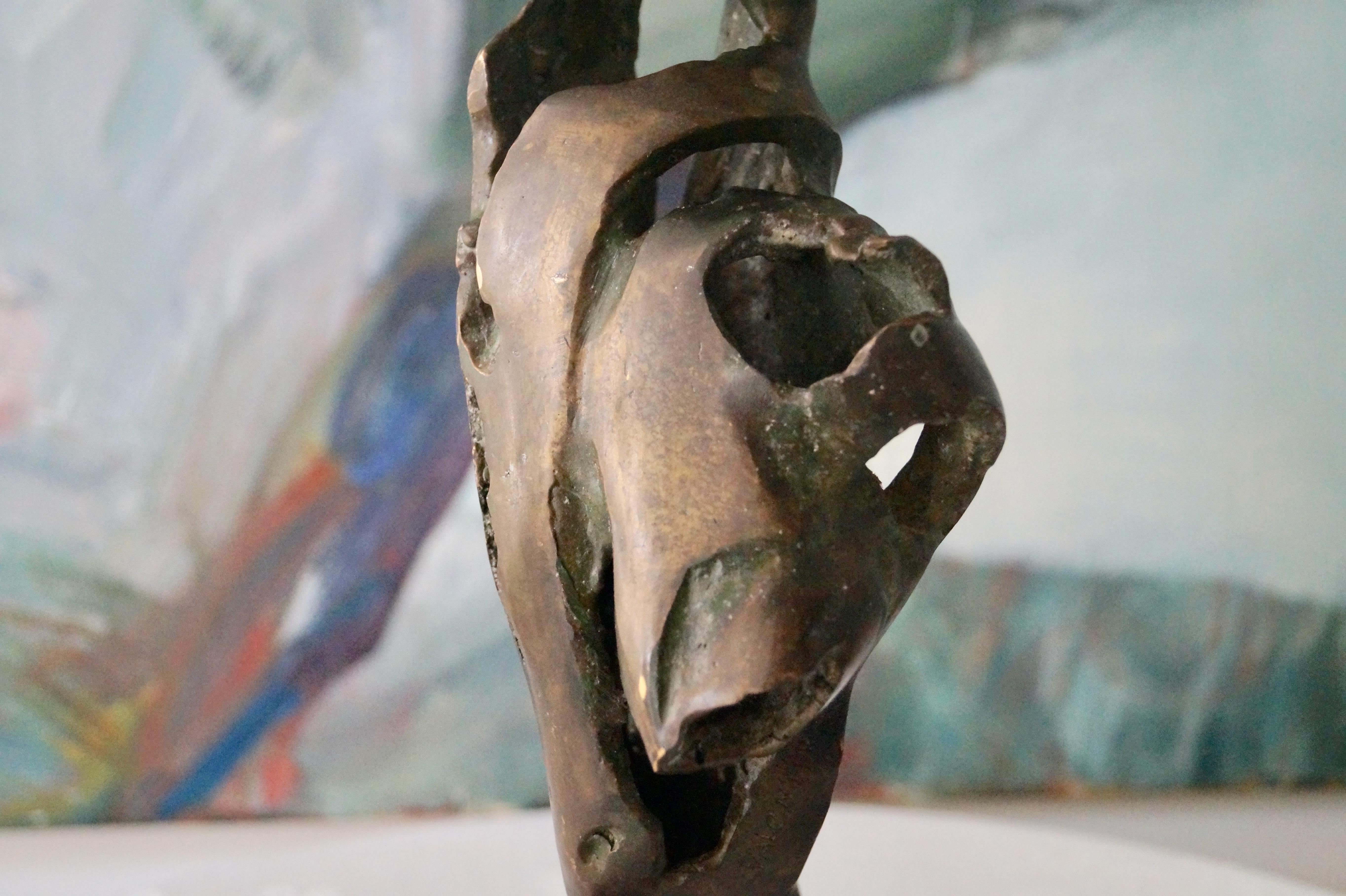 Hand-Crafted Big Abstract Bronze Sculpture. Valentin Vassilev, US, 1990s For Sale