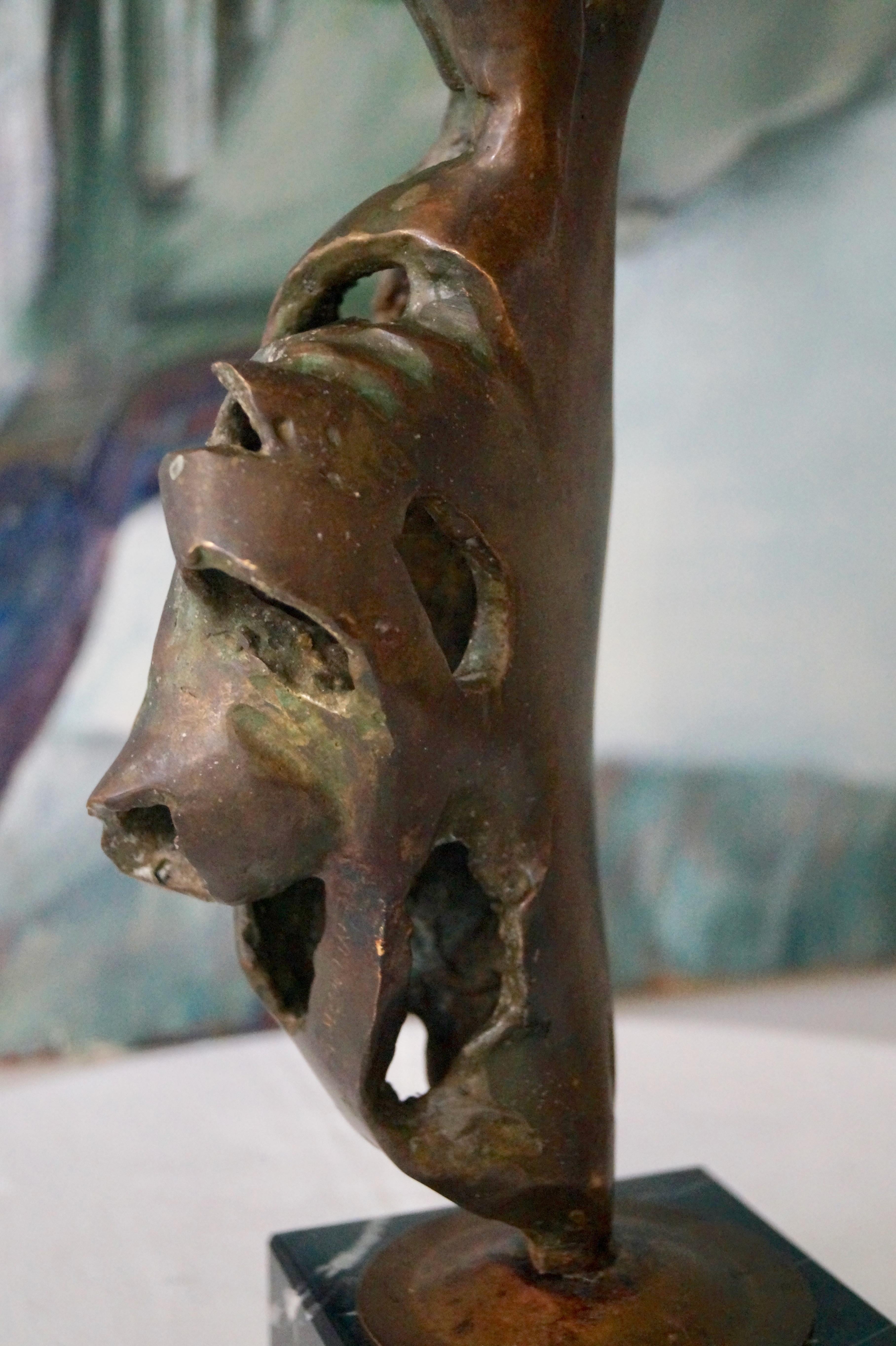 Hand-Crafted Big Abstract Bronze Sculpture. Valentin Vassilev, US, 1990s