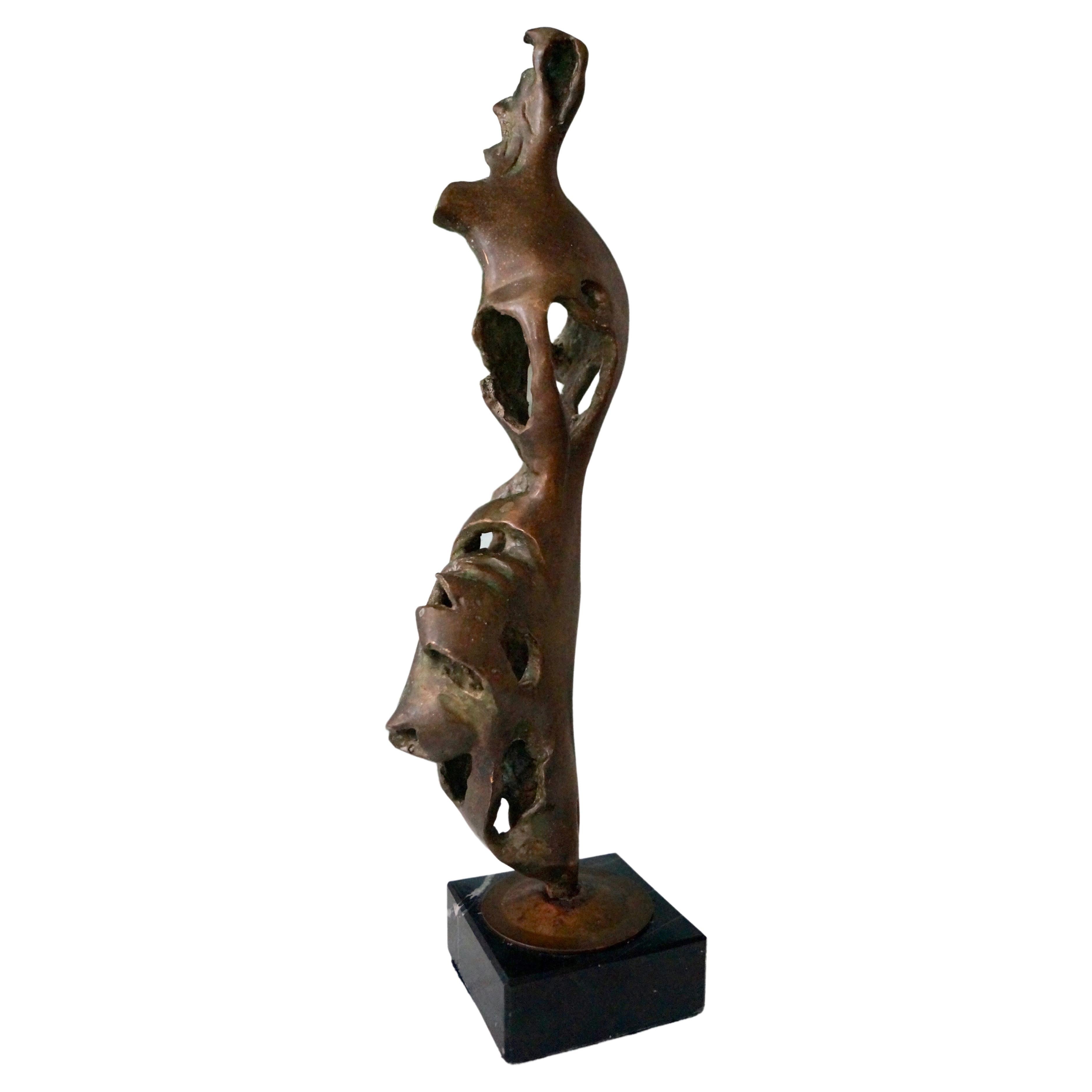 Grande sculpture abstraite en bronze. Valentin Vassilev, États-Unis, années 1990