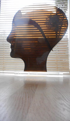 Big Acrylic Sculpture "Tête Cultivée" by Nicola L., France, 1970