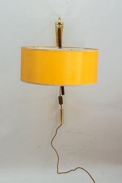 Big Adjustable J.T.Kalmar Wall Lamp with Original Shade, Around 1950s