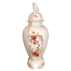 Big AK Kaiser Olivia Porcelain Boden Vase Dragon Figur Um 1960