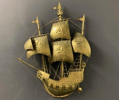 Big and Amazing Hollywood Regency Mayflower Wall Light Sculpture