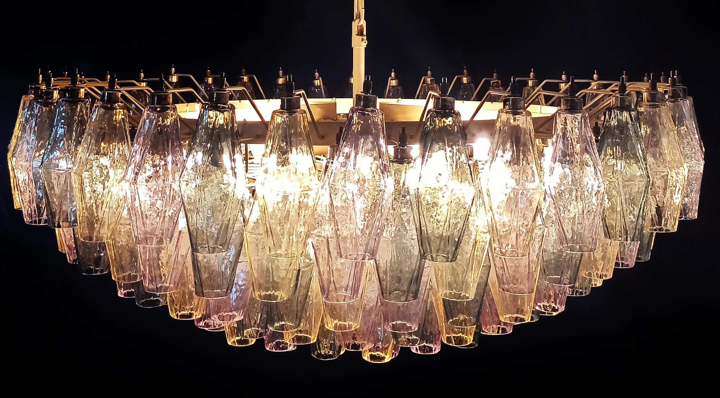 Große und erstaunliche Murano-Glas-Kronleuchter - 185 mehrfarbige Gläser im Angebot 9