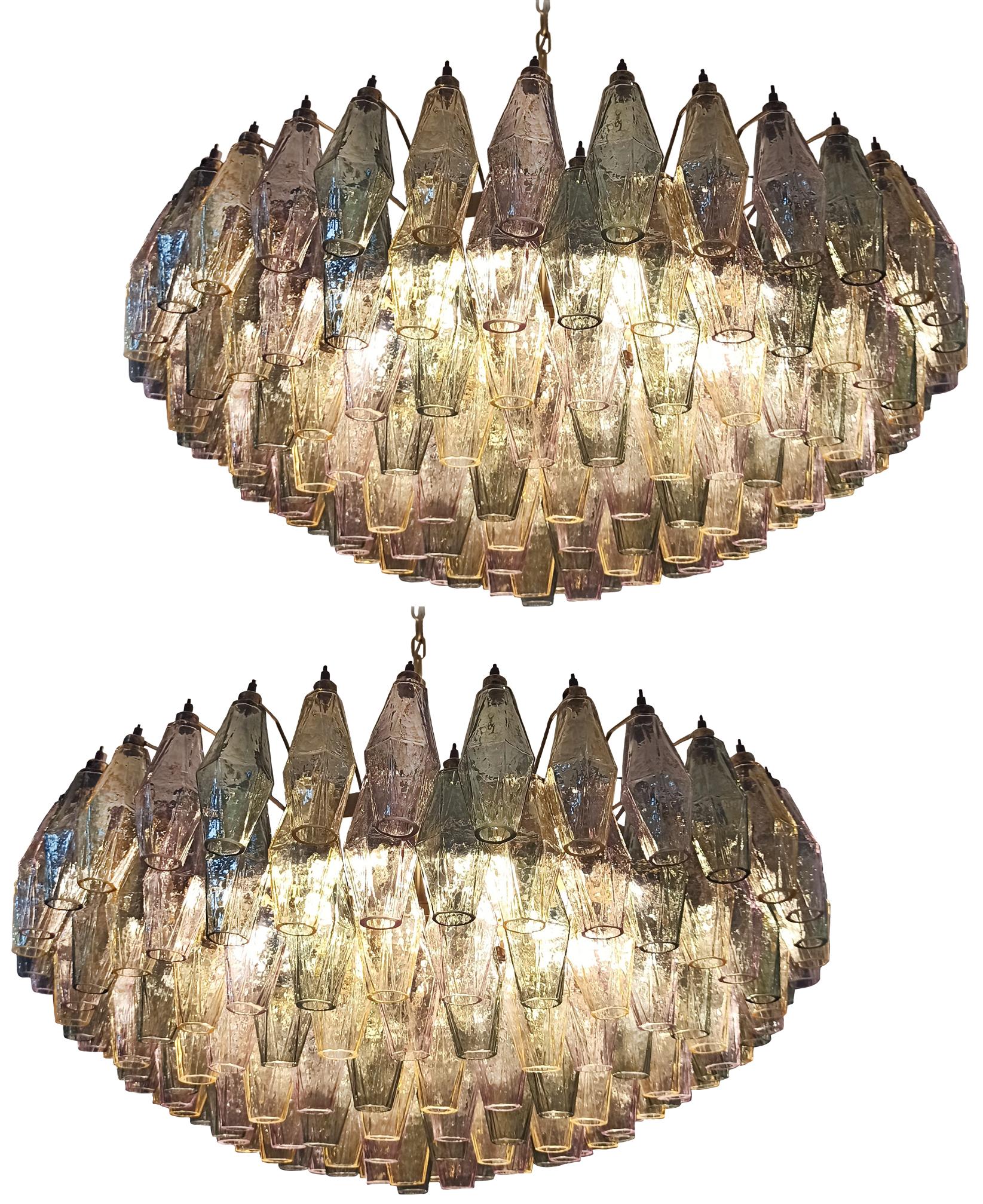 Große und erstaunliche Murano-Glas-Kronleuchter - 185 mehrfarbige Gläser im Angebot 11