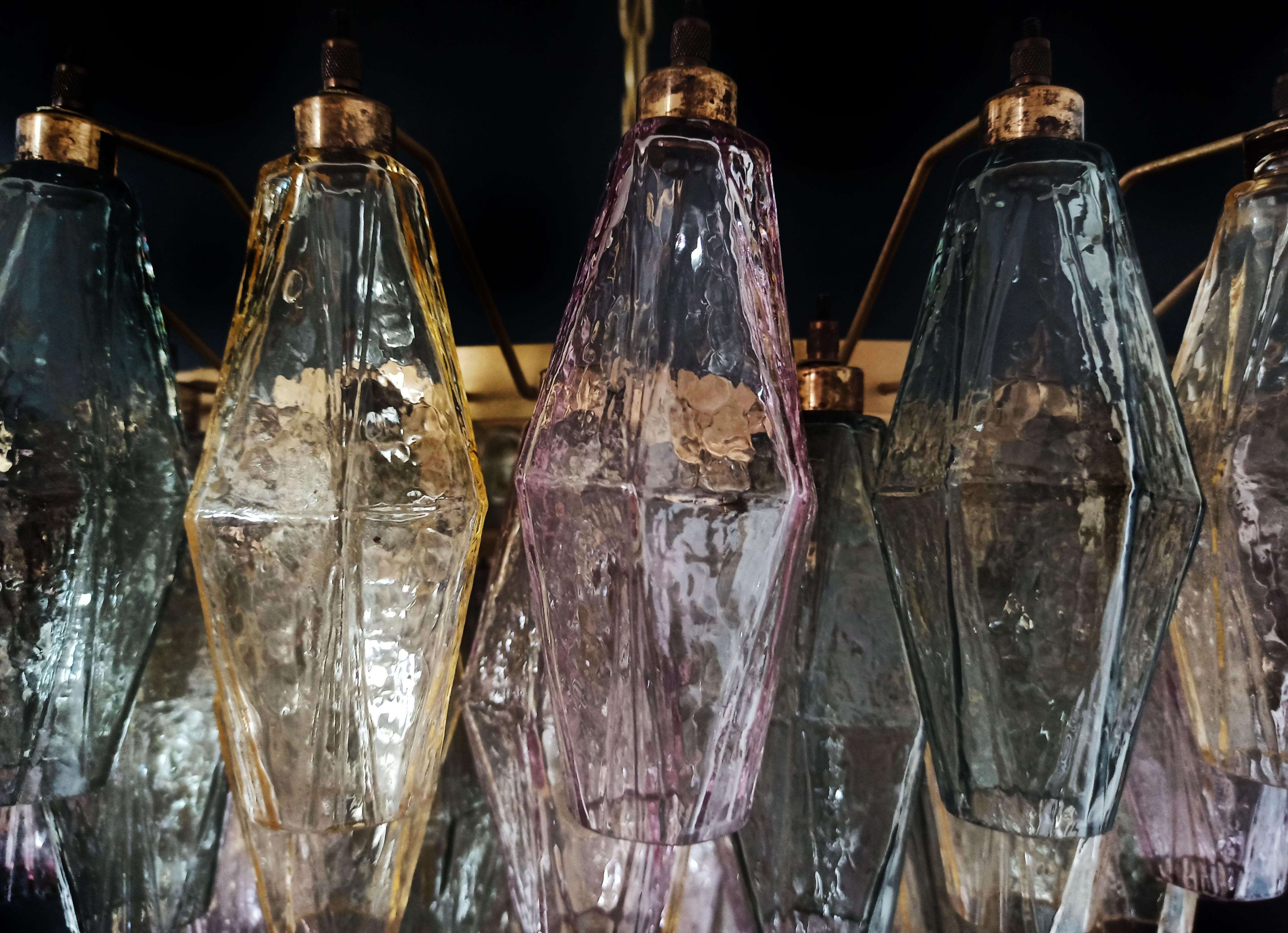 Verre d'art Grand et incroyable lustre en verre de Murano - 185 verres multicolores en vente