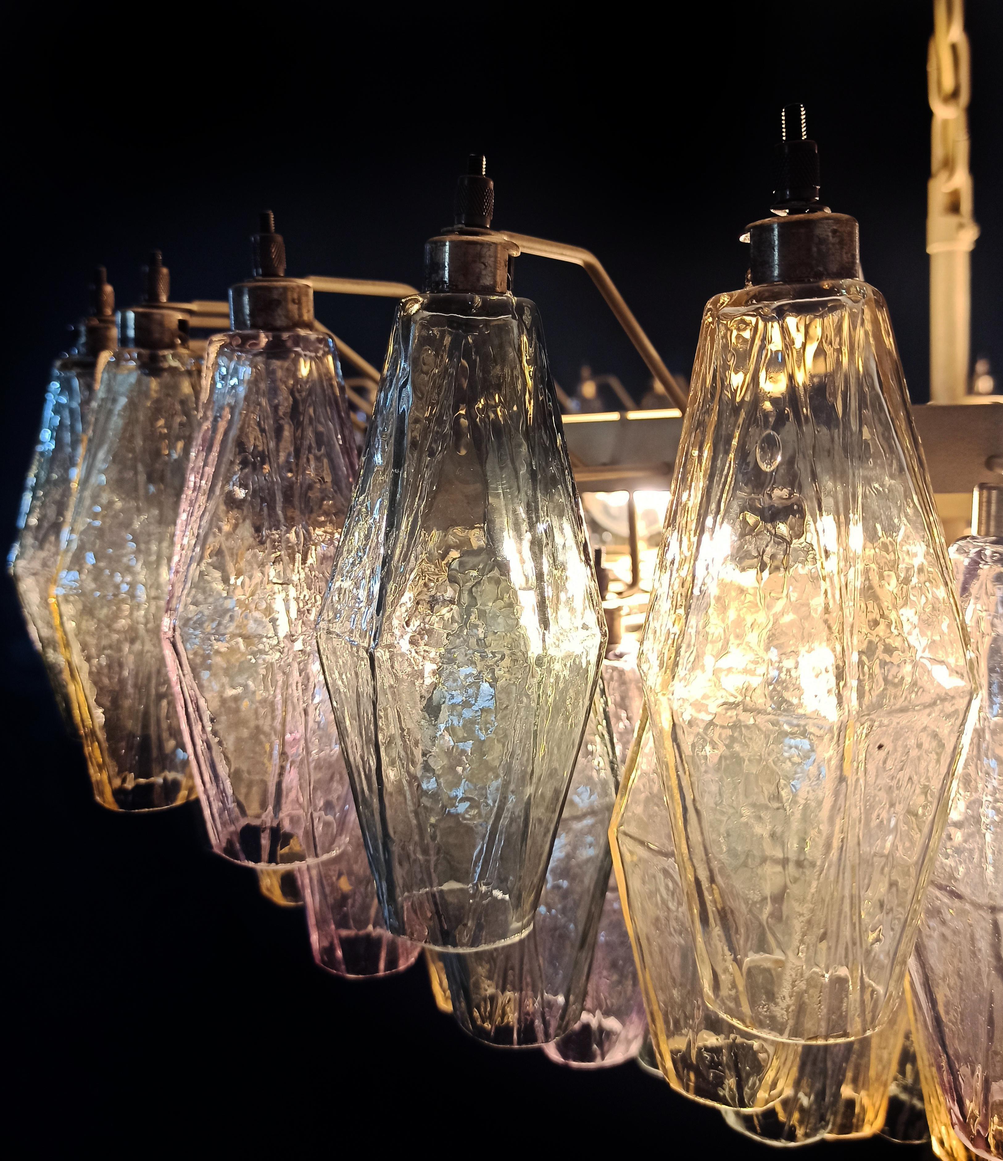 Grandes y asombrosas lámparas de cristal de Murano - 185 vidrios multicolores en venta 3