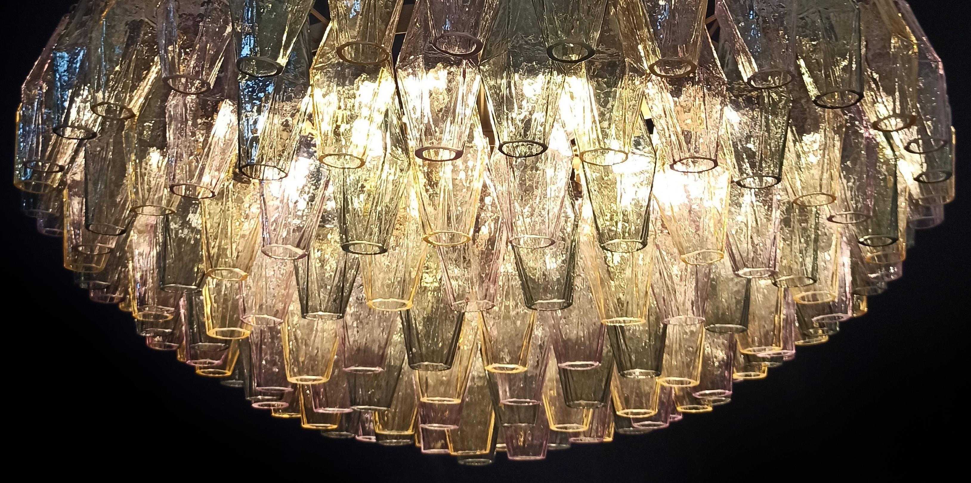Grandes y asombrosas lámparas de cristal de Murano - 185 vidrios multicolores en venta 4