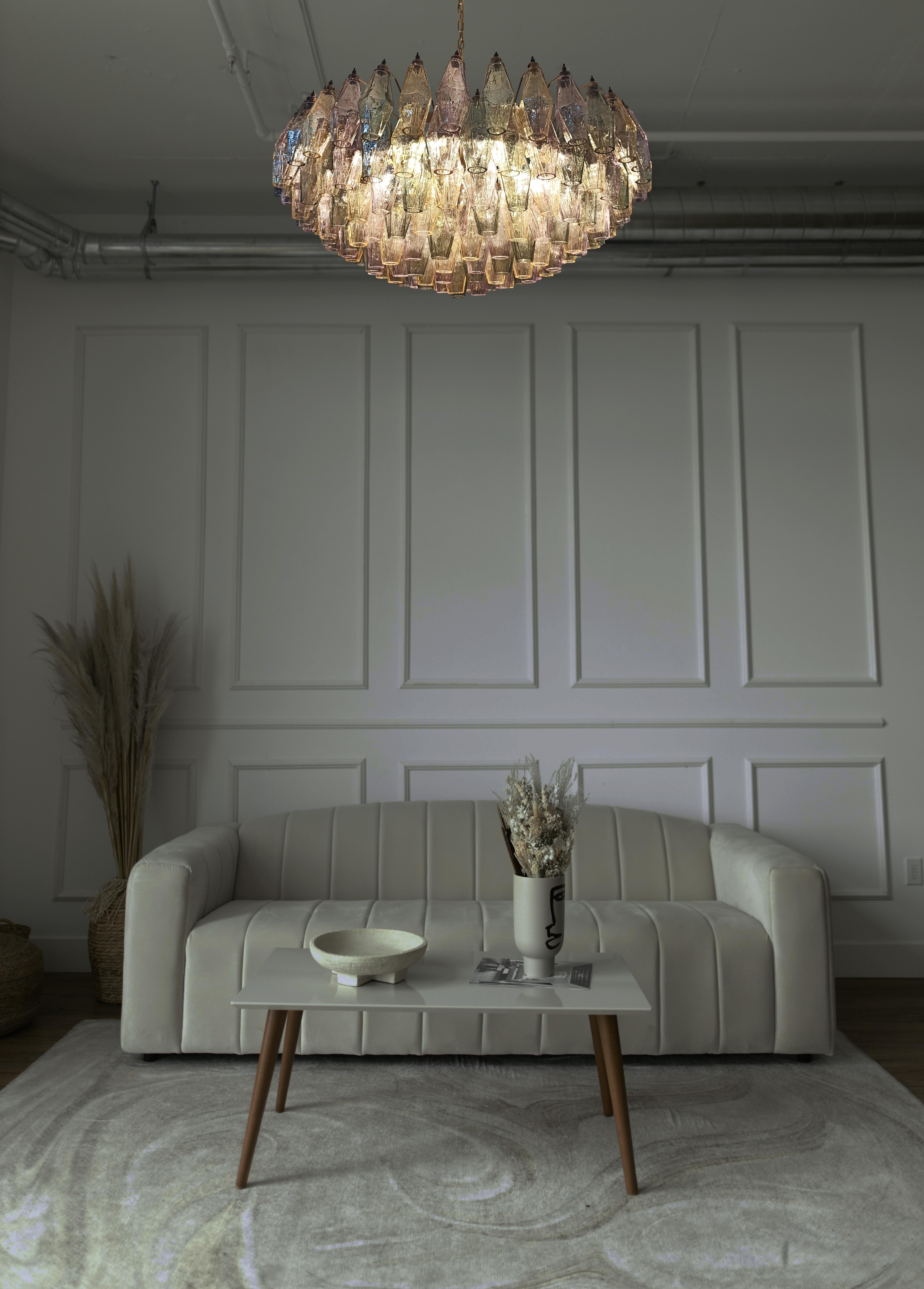 Grandes y asombrosas lámparas de cristal de Murano - 185 vidrios multicolores en venta 6