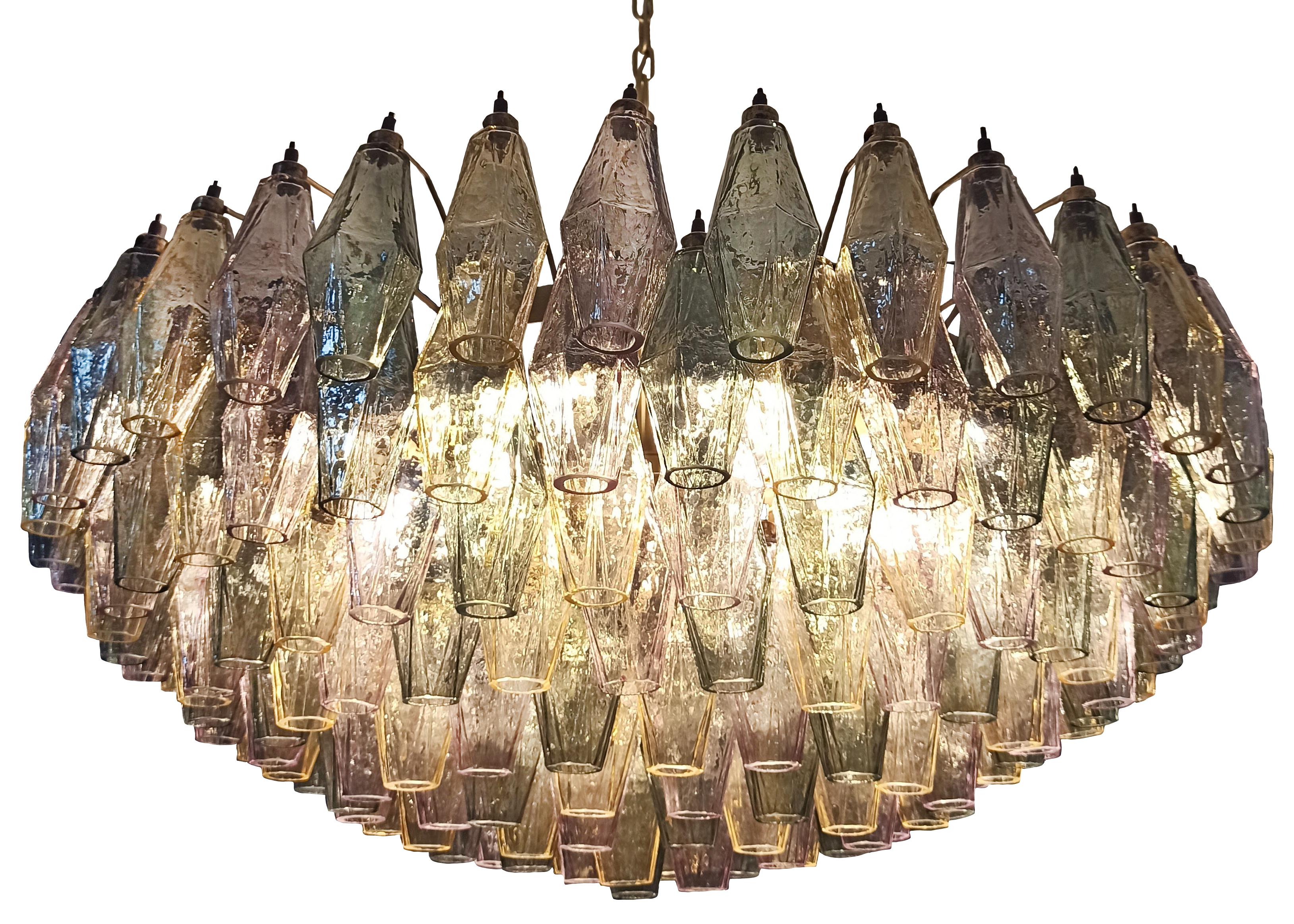 Grandes y asombrosas lámparas de cristal de Murano - 185 vidrios multicolores en venta 8