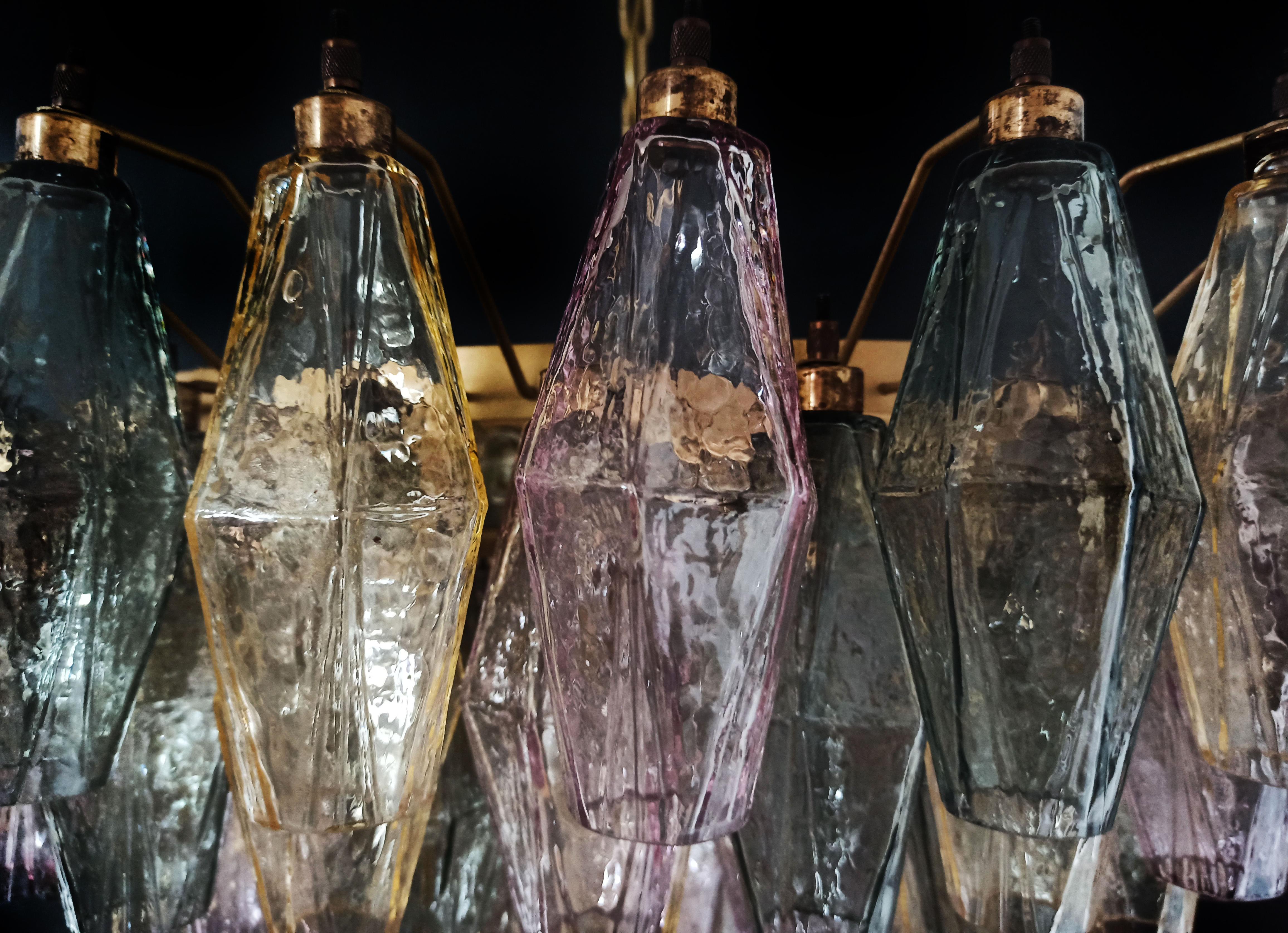 Grandes y asombrosas lámparas de cristal de Murano - 185 vidrios multicolores Italiano en venta