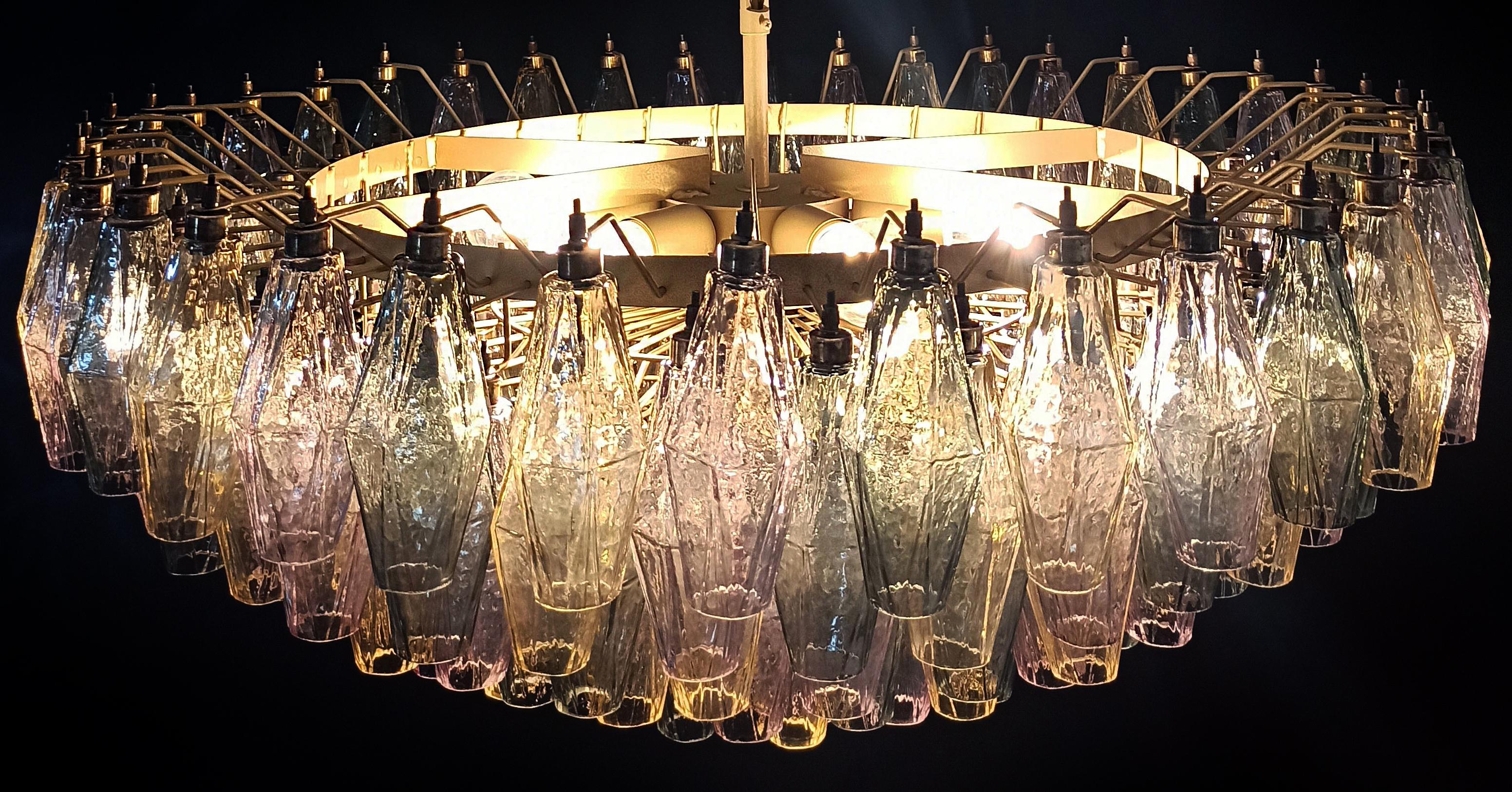 Grandes y asombrosas lámparas de cristal de Murano - 185 vidrios multicolores siglo XX en venta