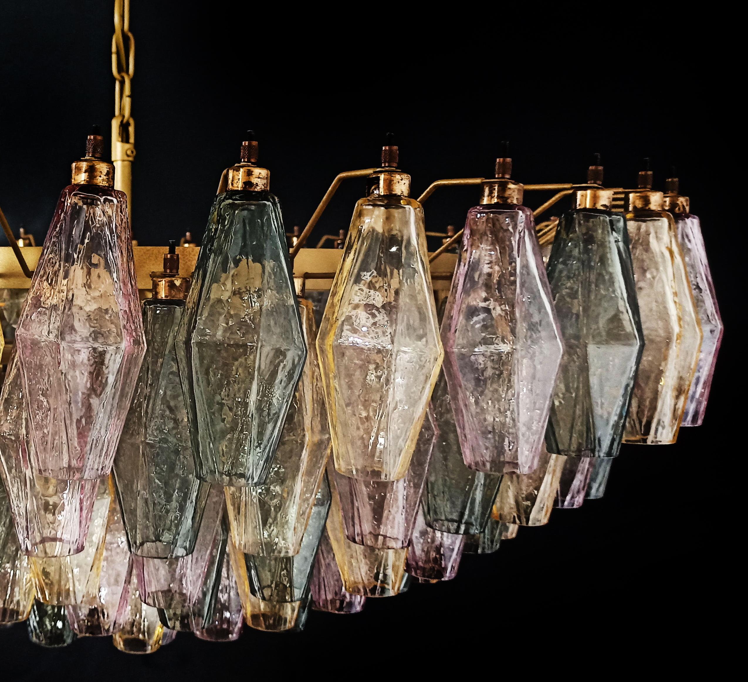 Grandes y asombrosas lámparas de cristal de Murano - 185 vidrios multicolores Vidrio artístico en venta
