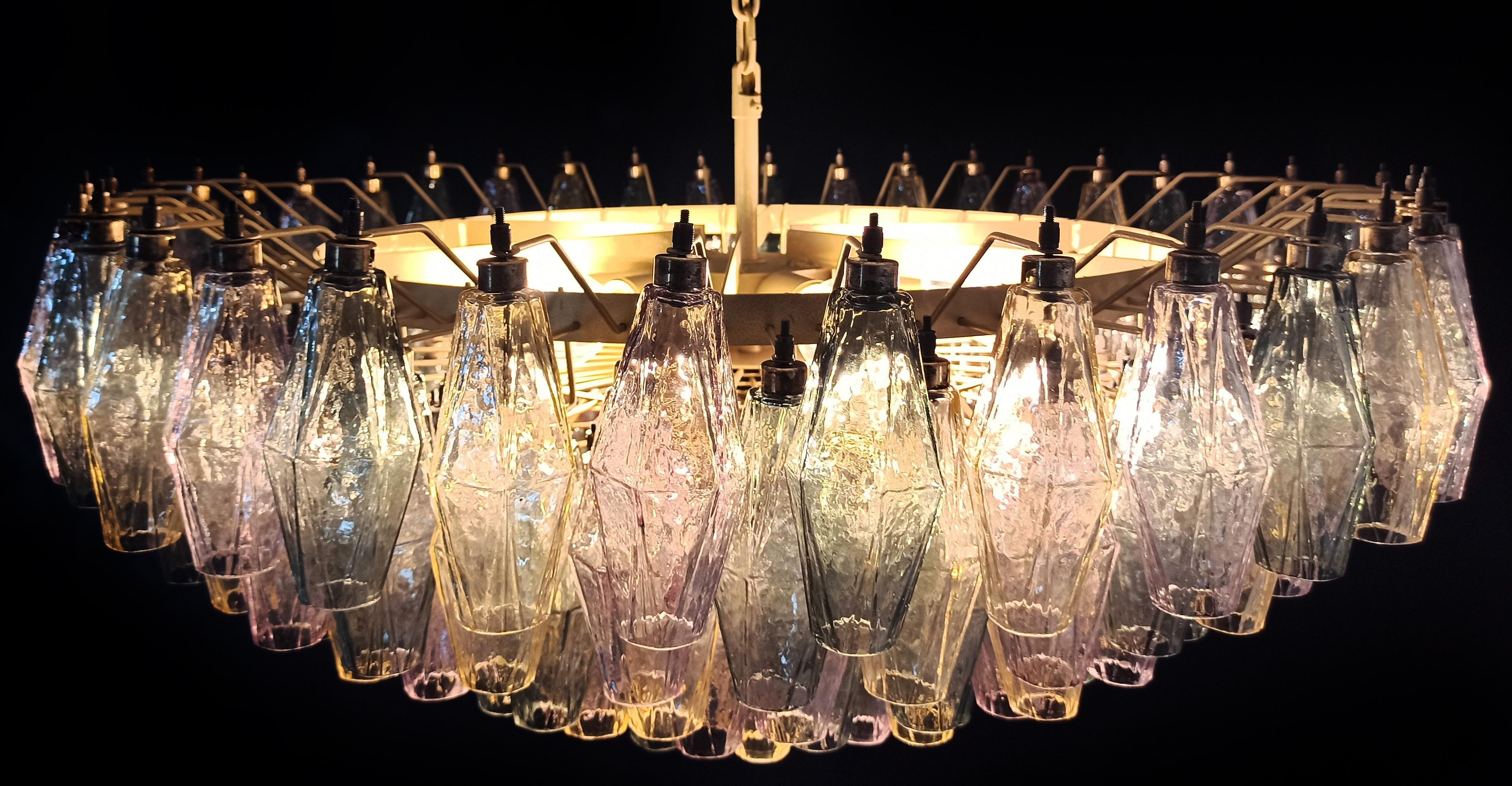 Grandes y asombrosas lámparas de cristal de Murano - 185 vidrios multicolores en venta 1