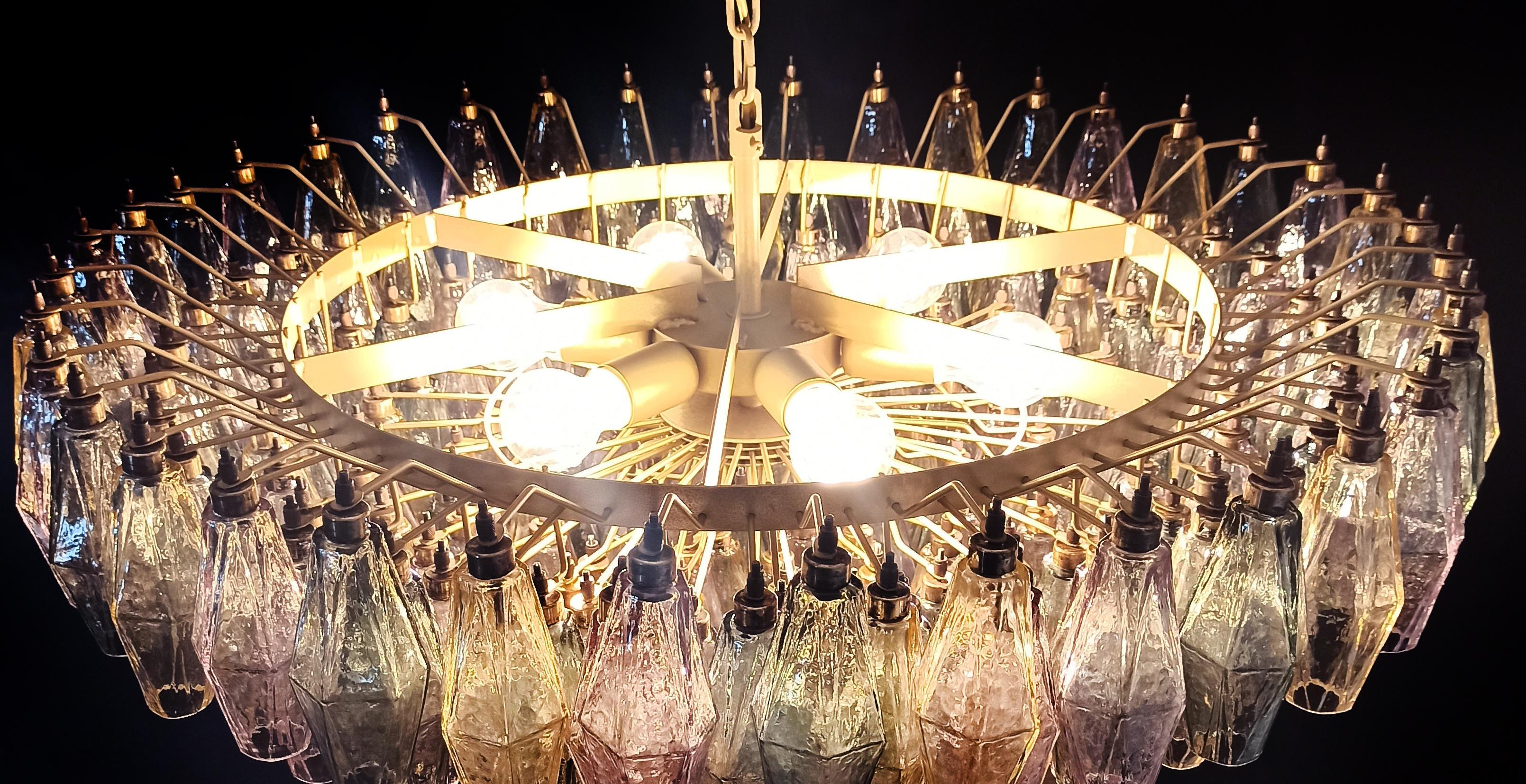 Grandes y asombrosas lámparas de cristal de Murano - 185 vidrios multicolores en venta 2