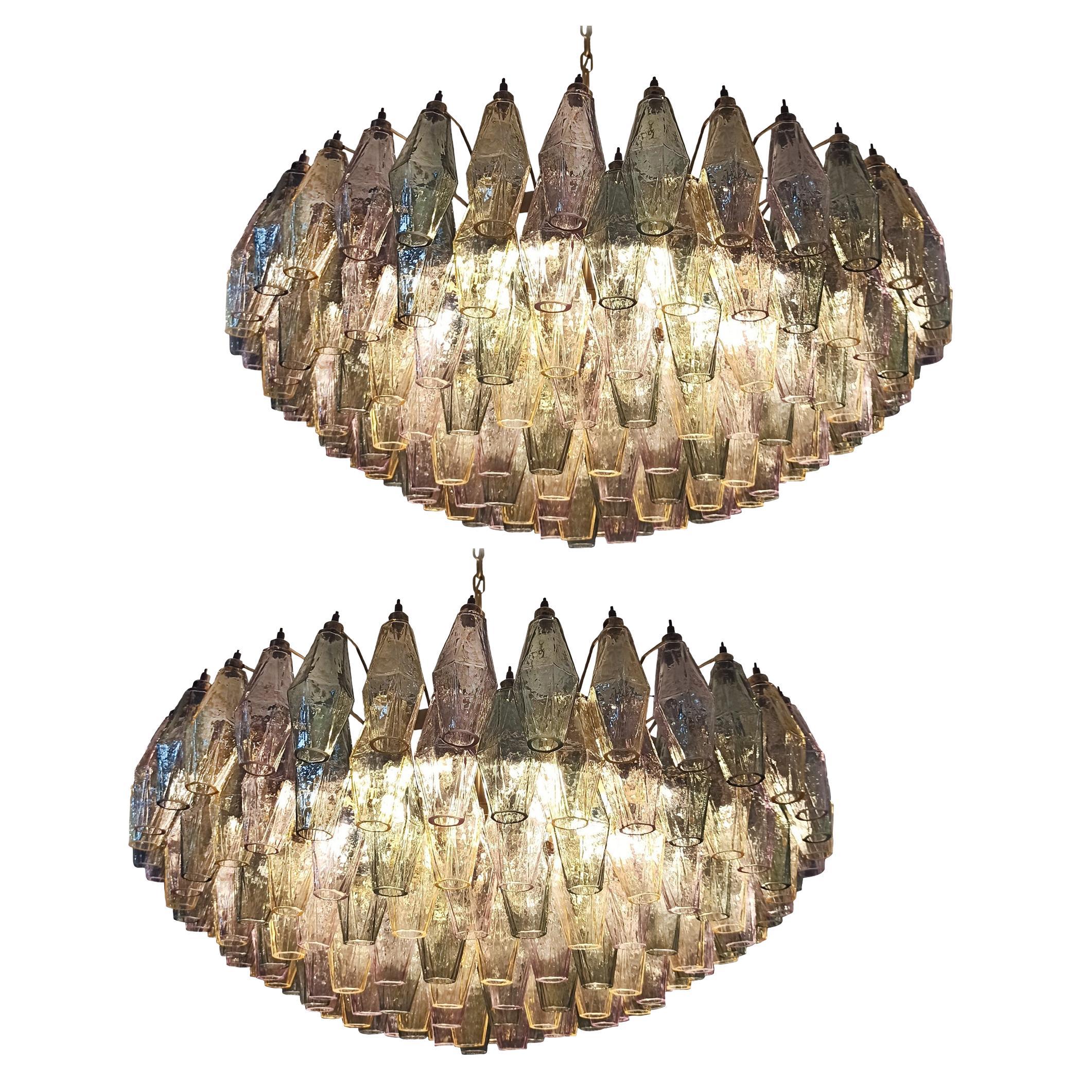 Big and Amazing Murano glass Chandeliers - 185 multicolored glasses