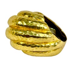 Big and Bold 18K Yellow Gold David Webb Bombe Dome Ring